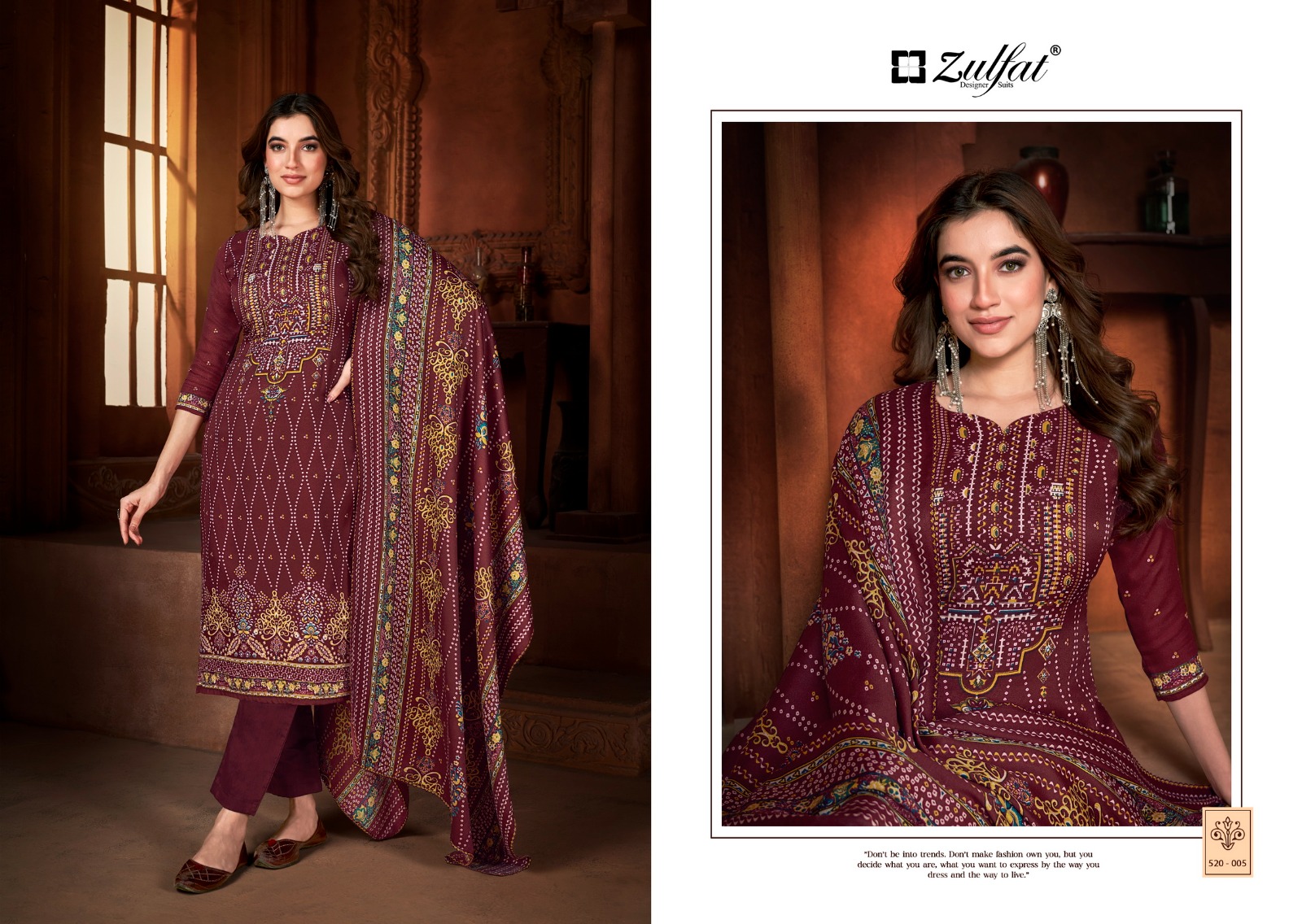 ZULFAT DESIGNER SUITS RIYANA PAHMINA DIGITAL PRINT SALWAR SUIT