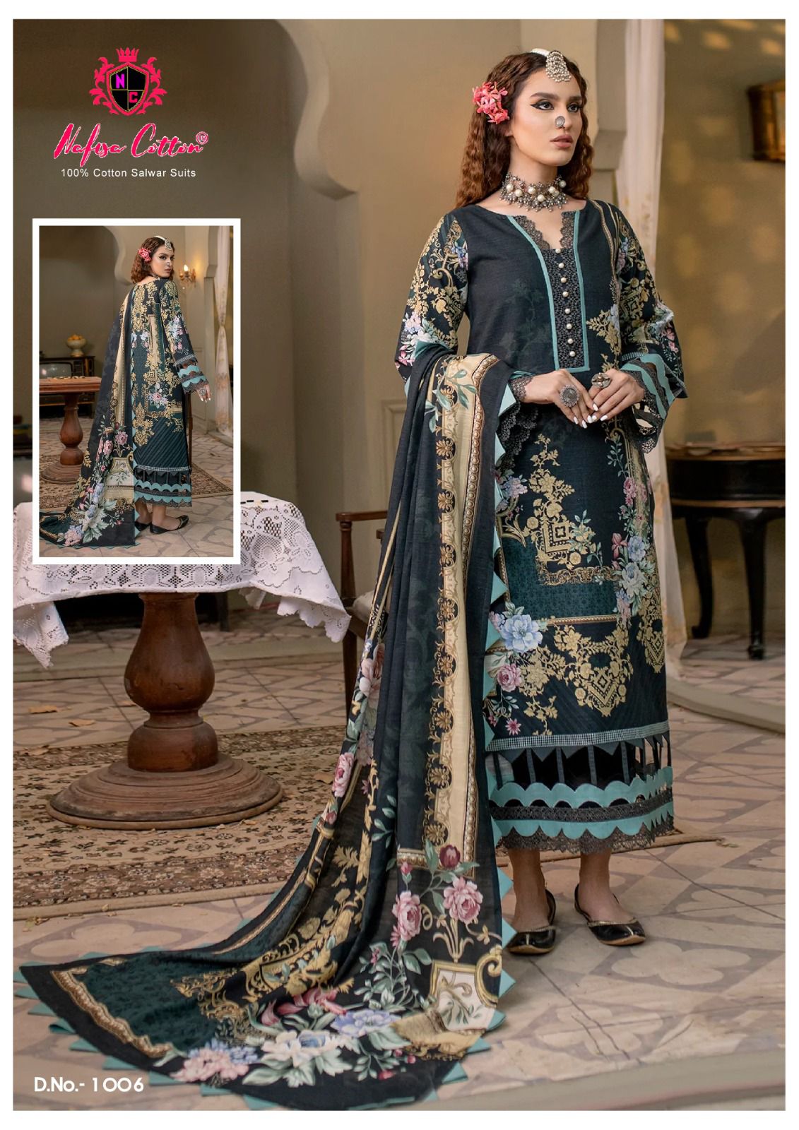 NAFISA COTTON SAFINA DIGITAL PRINT SUITS 