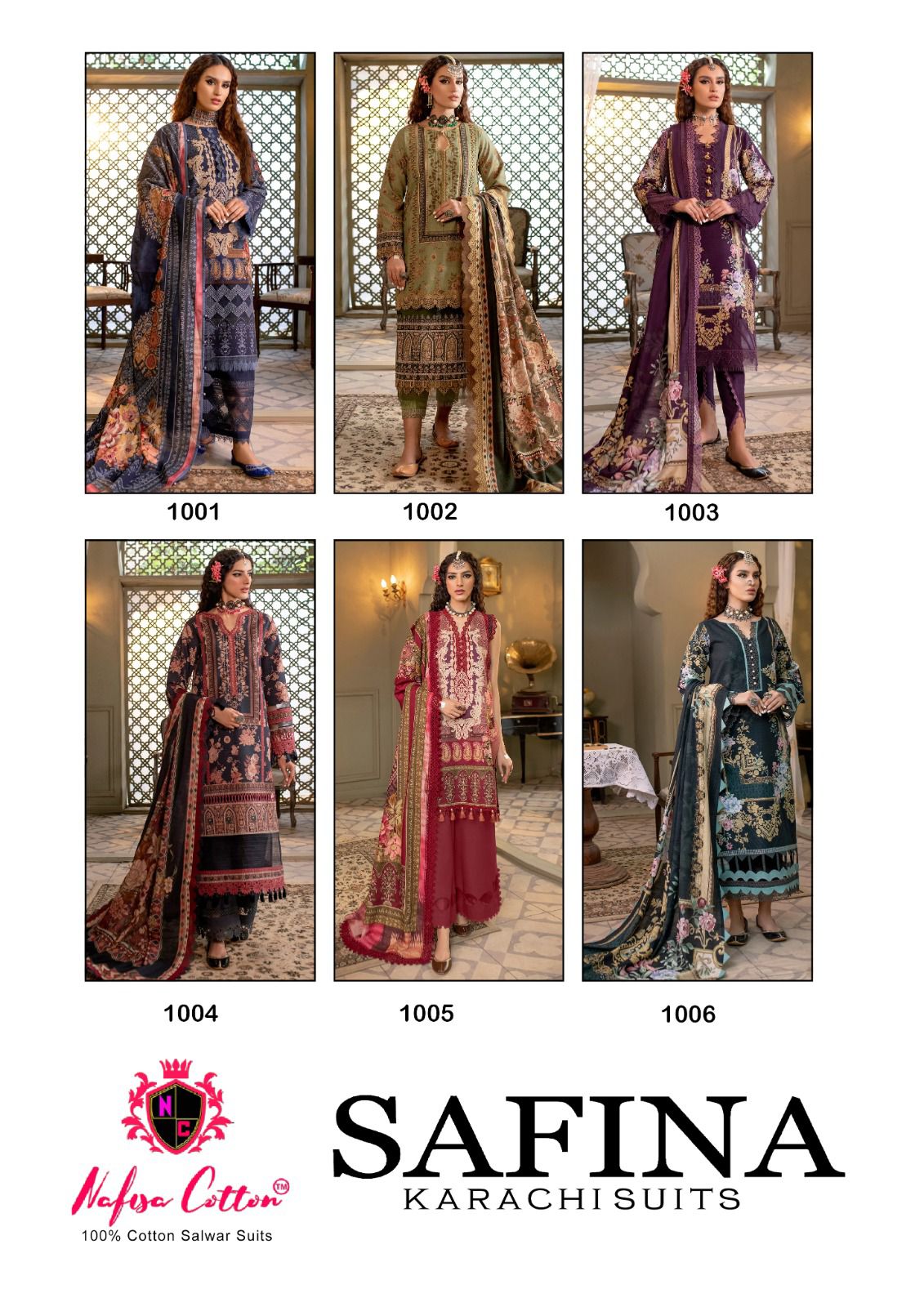 NAFISA COTTON SAFINA DIGITAL PRINT SUITS 