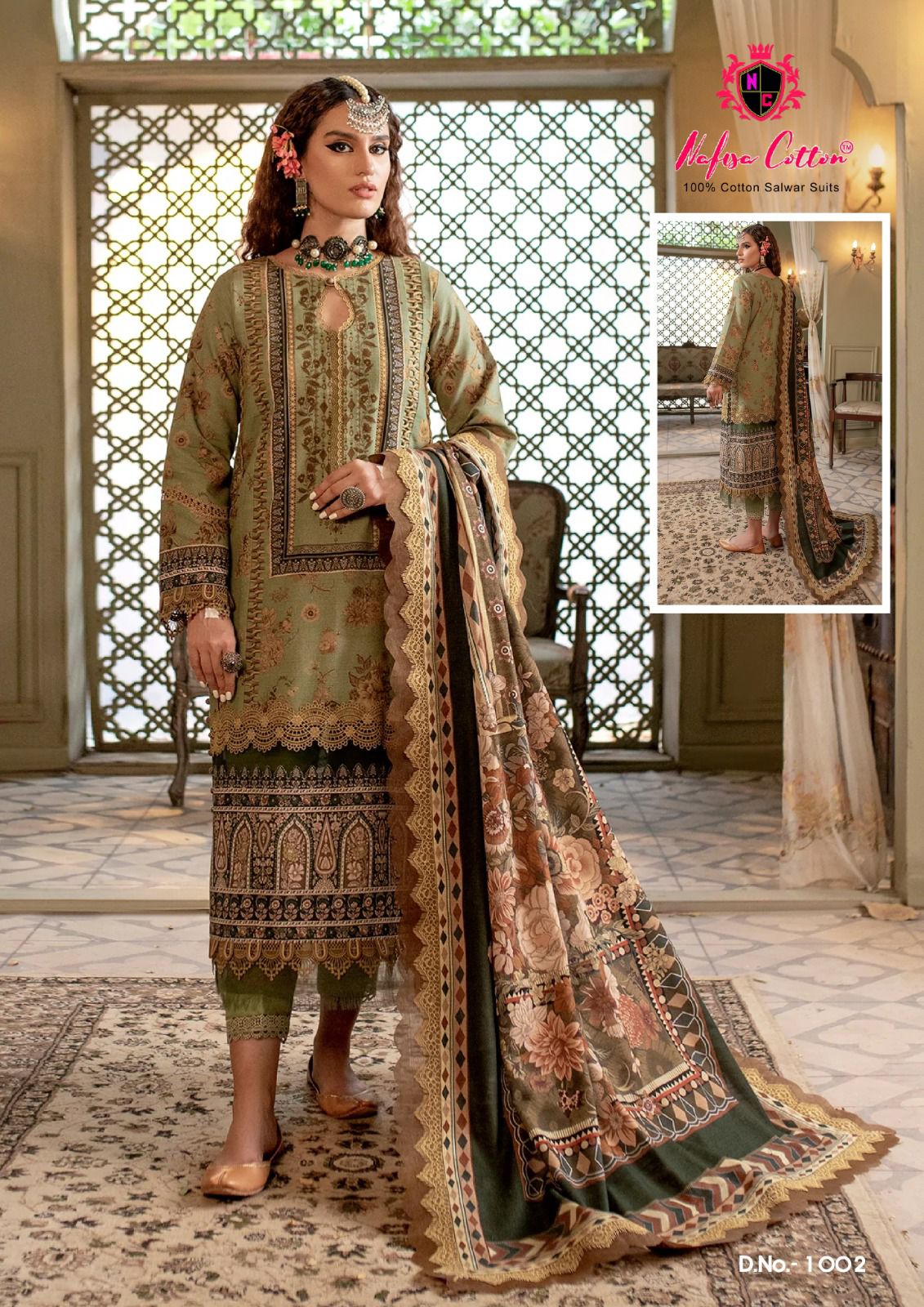 NAFISA COTTON SAFINA DIGITAL PRINT SUITS 