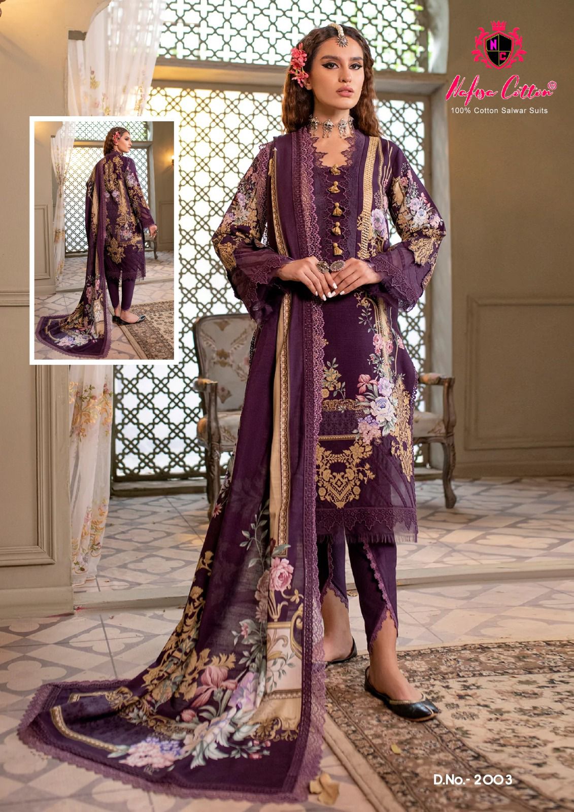 NAFISA COTTON SAFINA DIGITAL PRINT SUITS 