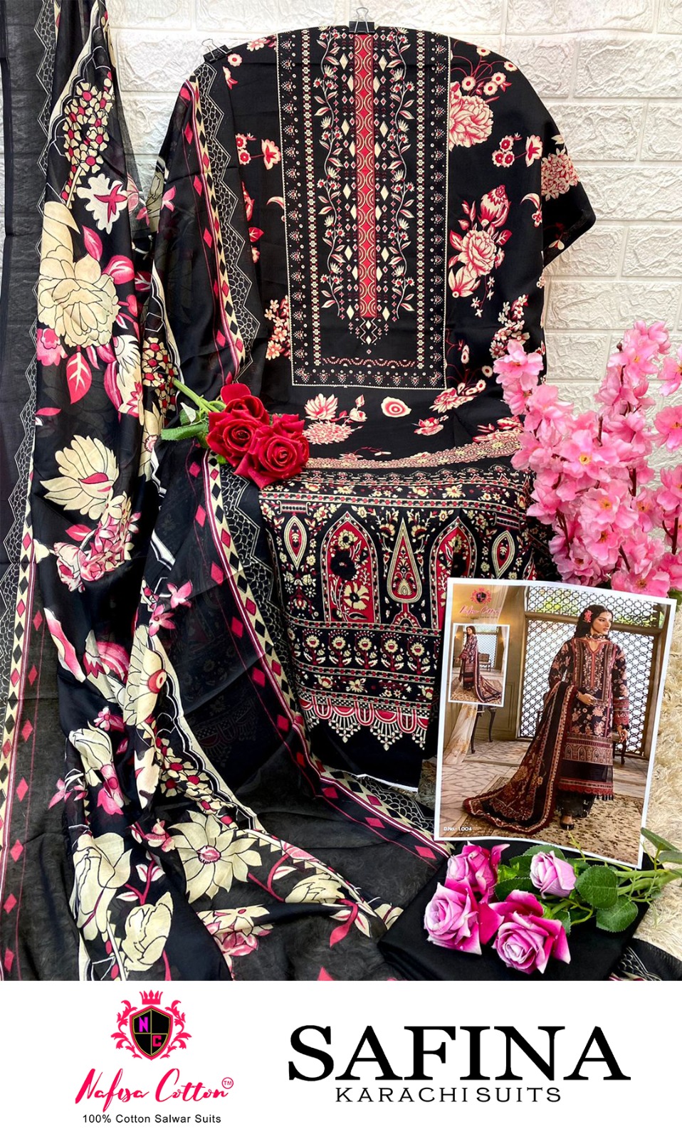 NAFISA COTTON SAFINA DIGITAL PRINT SUITS 