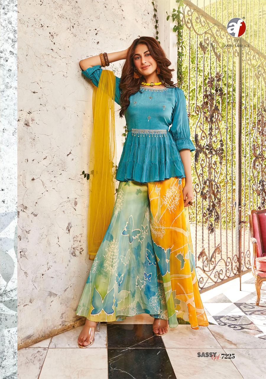 ANJU FABRICS SASSY GIRL VOL 3 PARTY WEAR DRESS