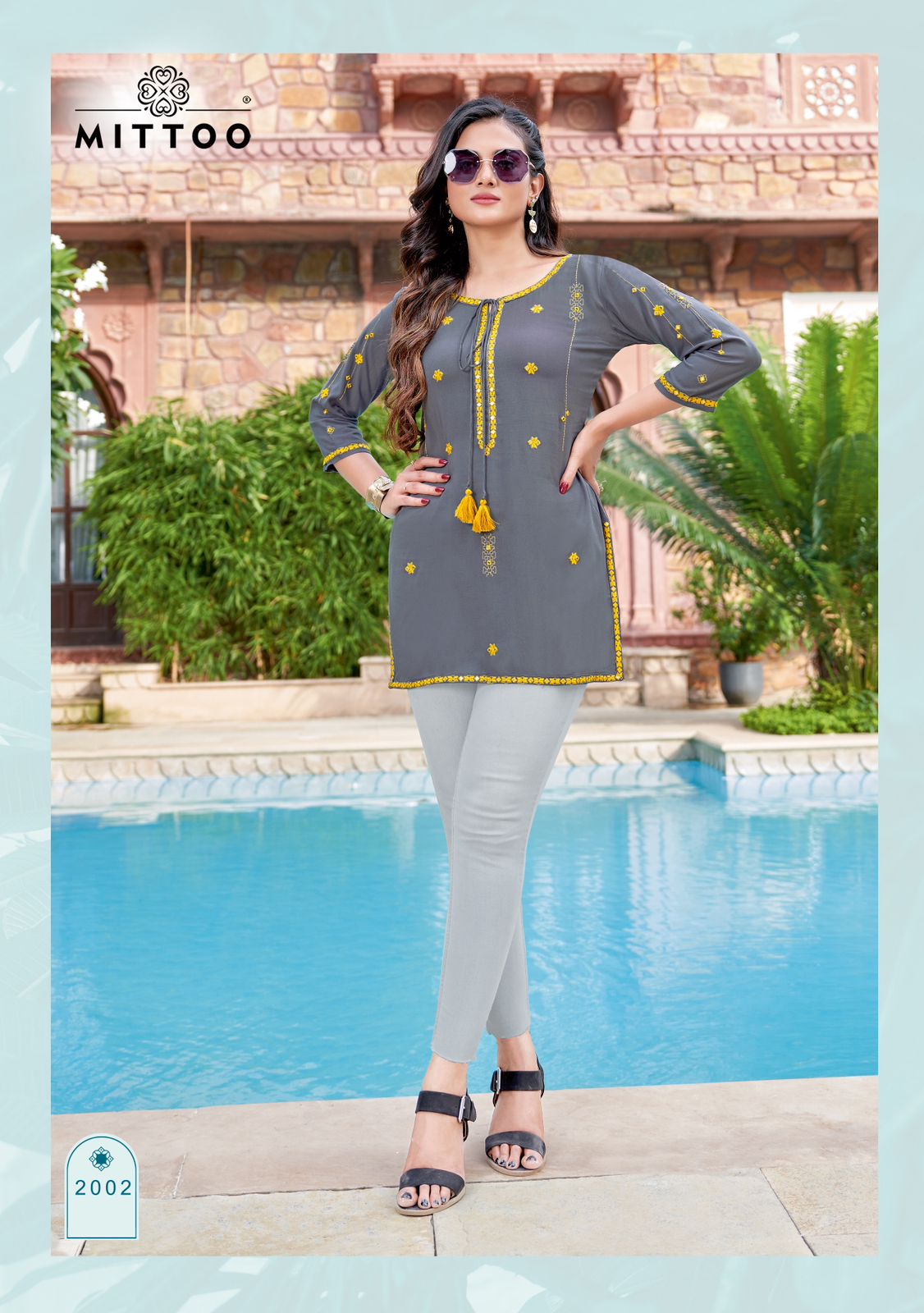 Mittoo Softy Rayon Fancy Hand Works Causal Wear Ladies Tops Wholesaler Surat