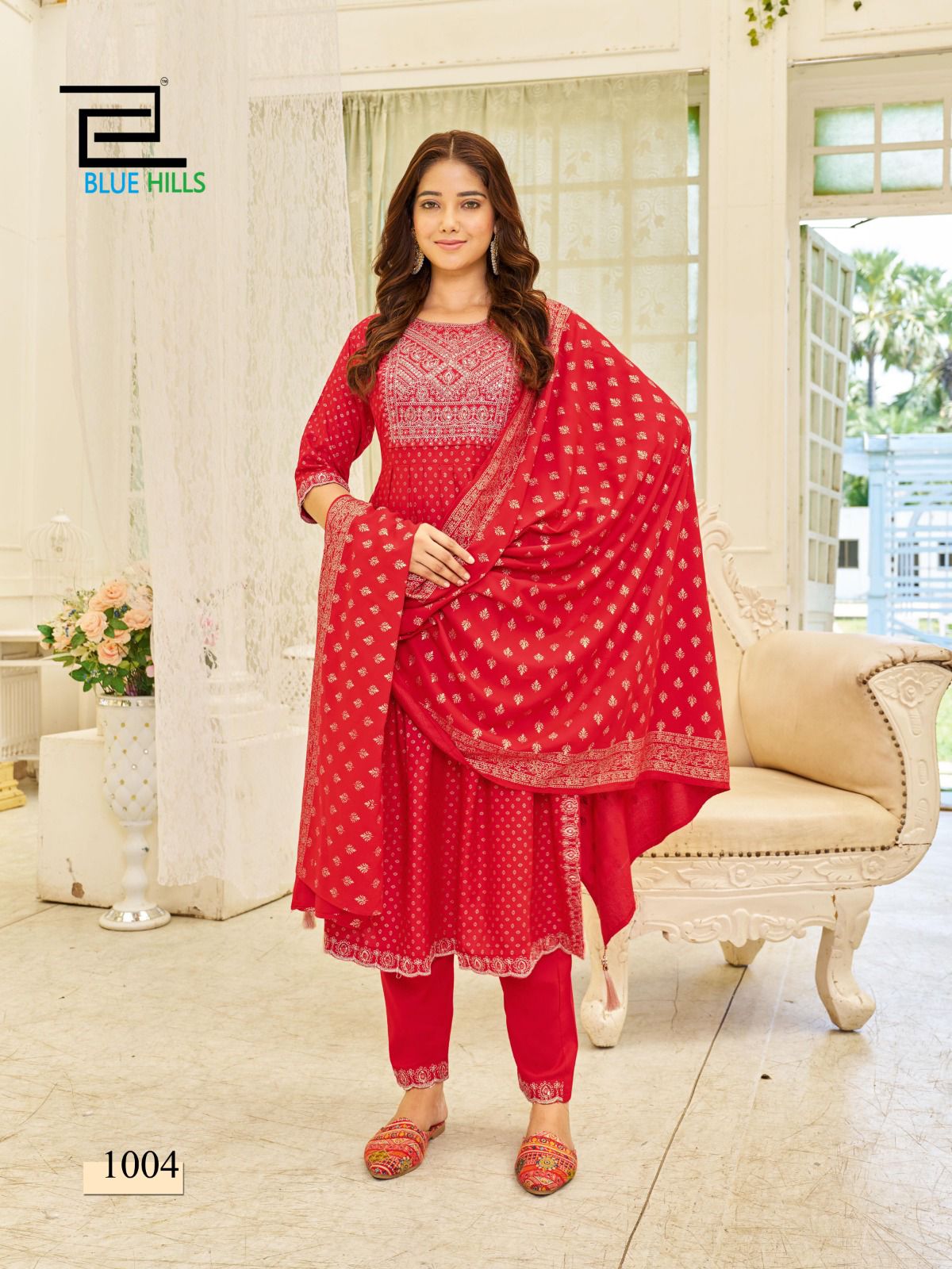 BLUE HILLS TREND CAPTURE NAIRA CUT STYLE KURTI COMBO SET 