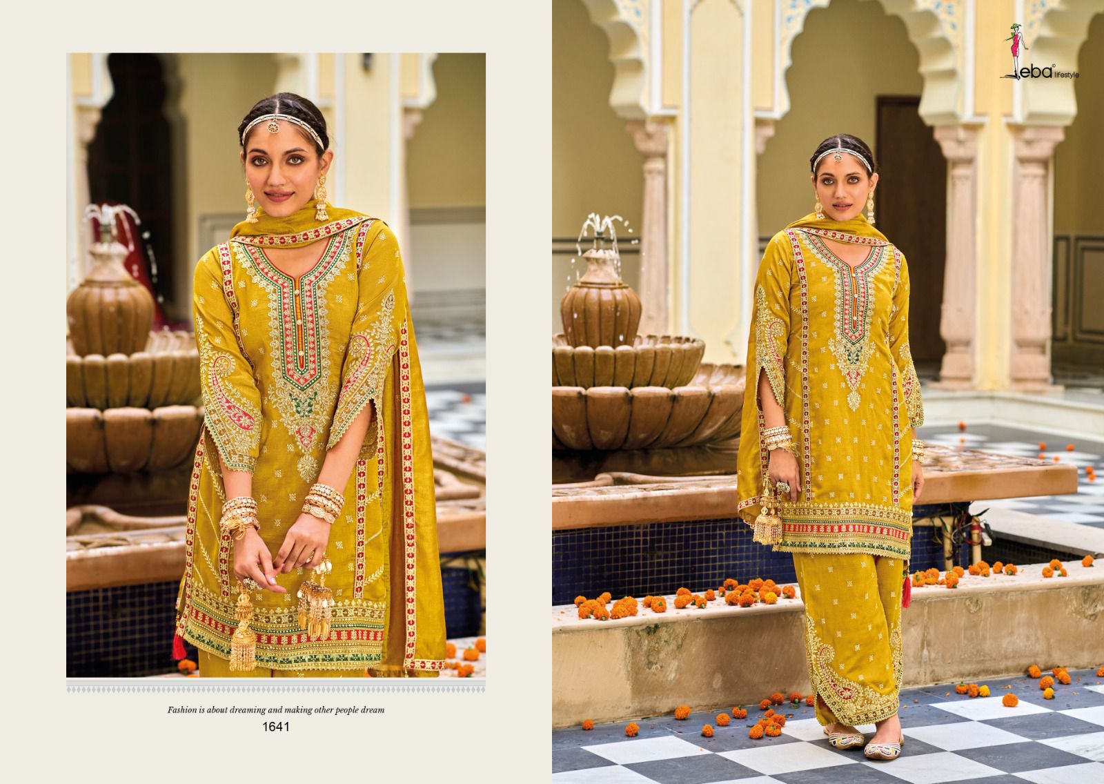 Eba Lifestyle Vaani Silk With Heavy Embroidery Designer Ready Made Suits Wholesaler Surat