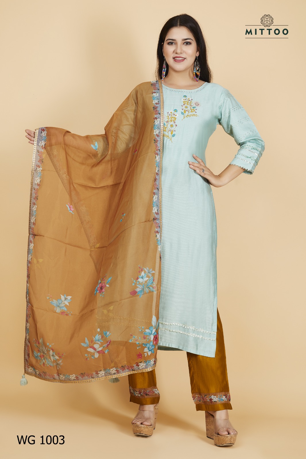 Mittoo Pick & Choose Collection Modal Print With Designer Fancy Kurti Combo Set Wholesaler Surat
