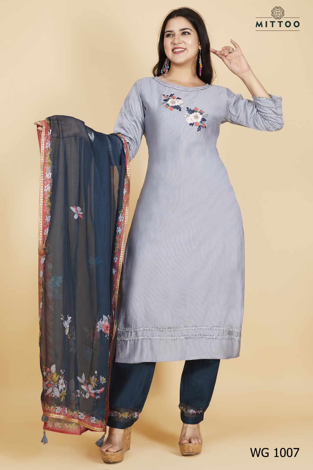 Mittoo Pick & Choose Collection Modal Print With Designer Fancy Kurti Combo Set Wholesaler Surat