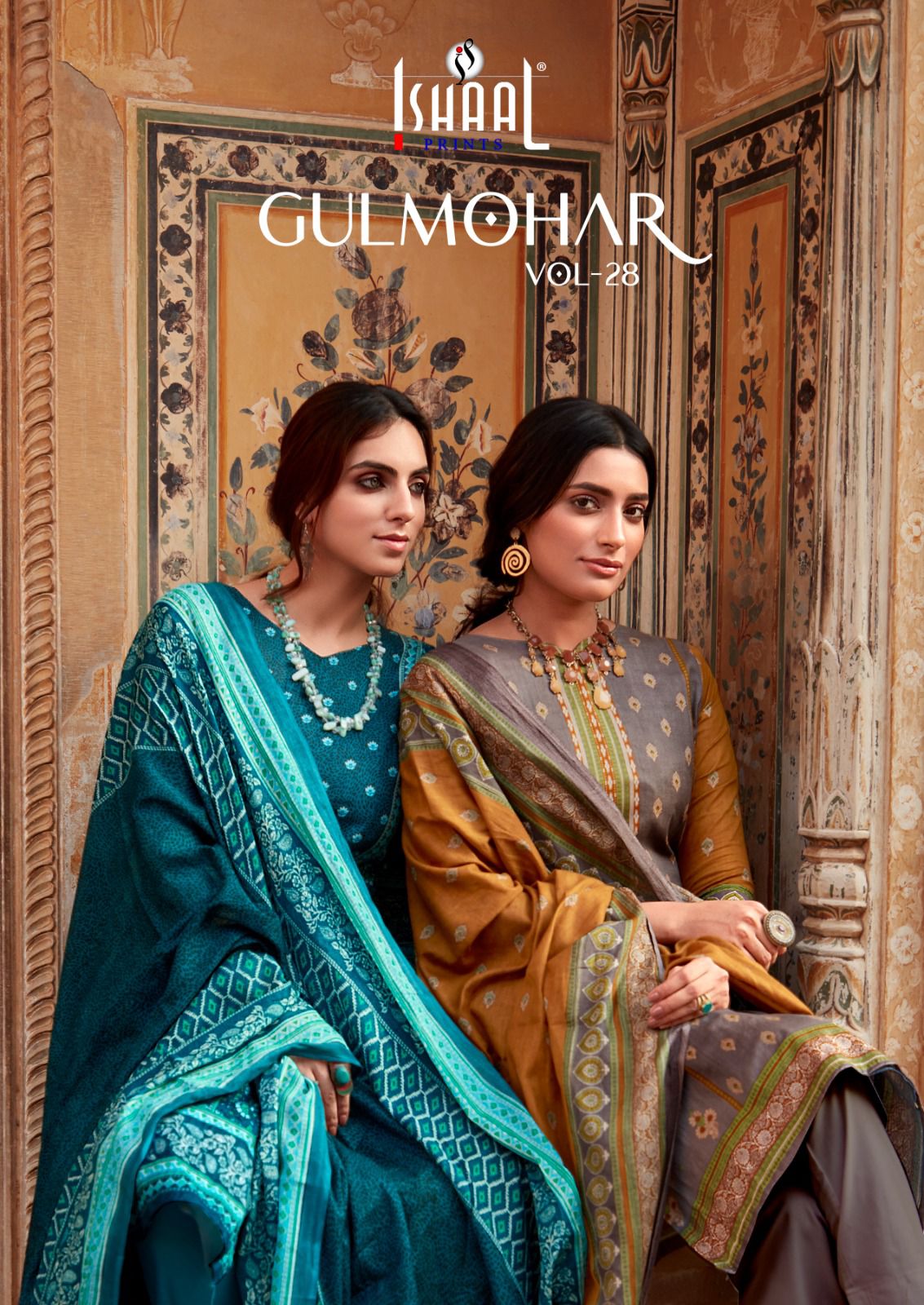 Ishaal Prints Gulmohar Vol 28 Pure Lawn Cotton Printed Salwar Suits Wholesaler Surat