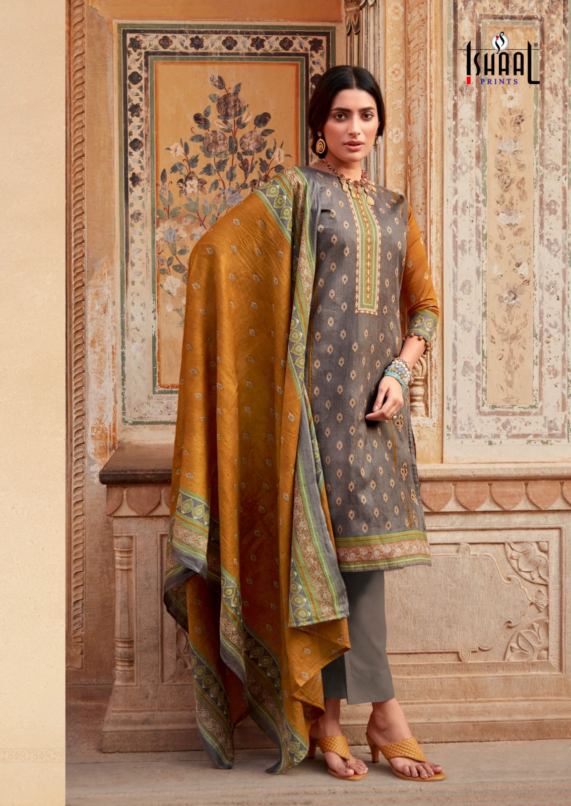 Ishaal Prints Gulmohar Vol 28 Pure Lawn Cotton Printed Salwar Suits Wholesaler Surat
