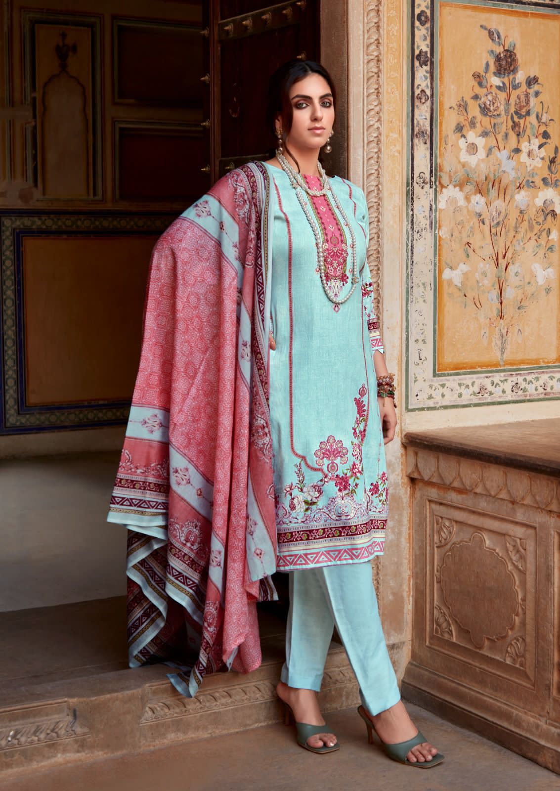 Ishaal Prints Gulmohar Vol 28 Pure Lawn Cotton Printed Salwar Suits Wholesaler Surat