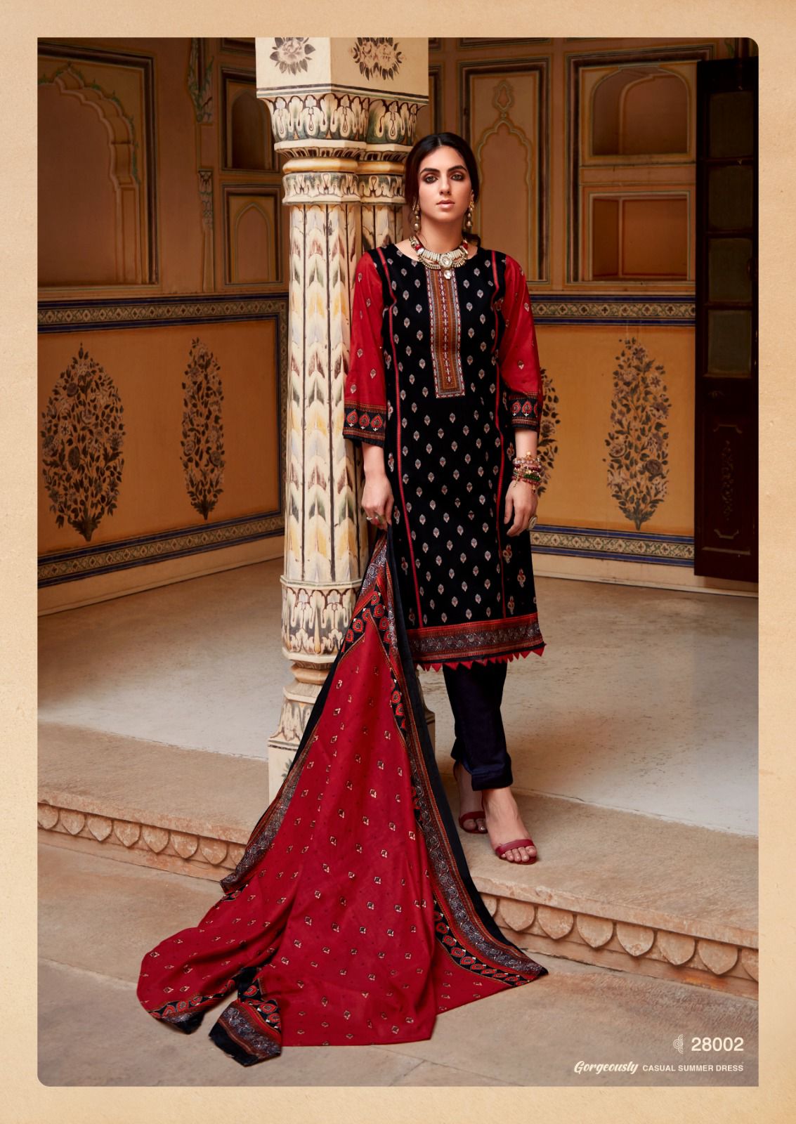 Ishaal Prints Gulmohar Vol 28 Pure Lawn Cotton Printed Salwar Suits Wholesaler Surat