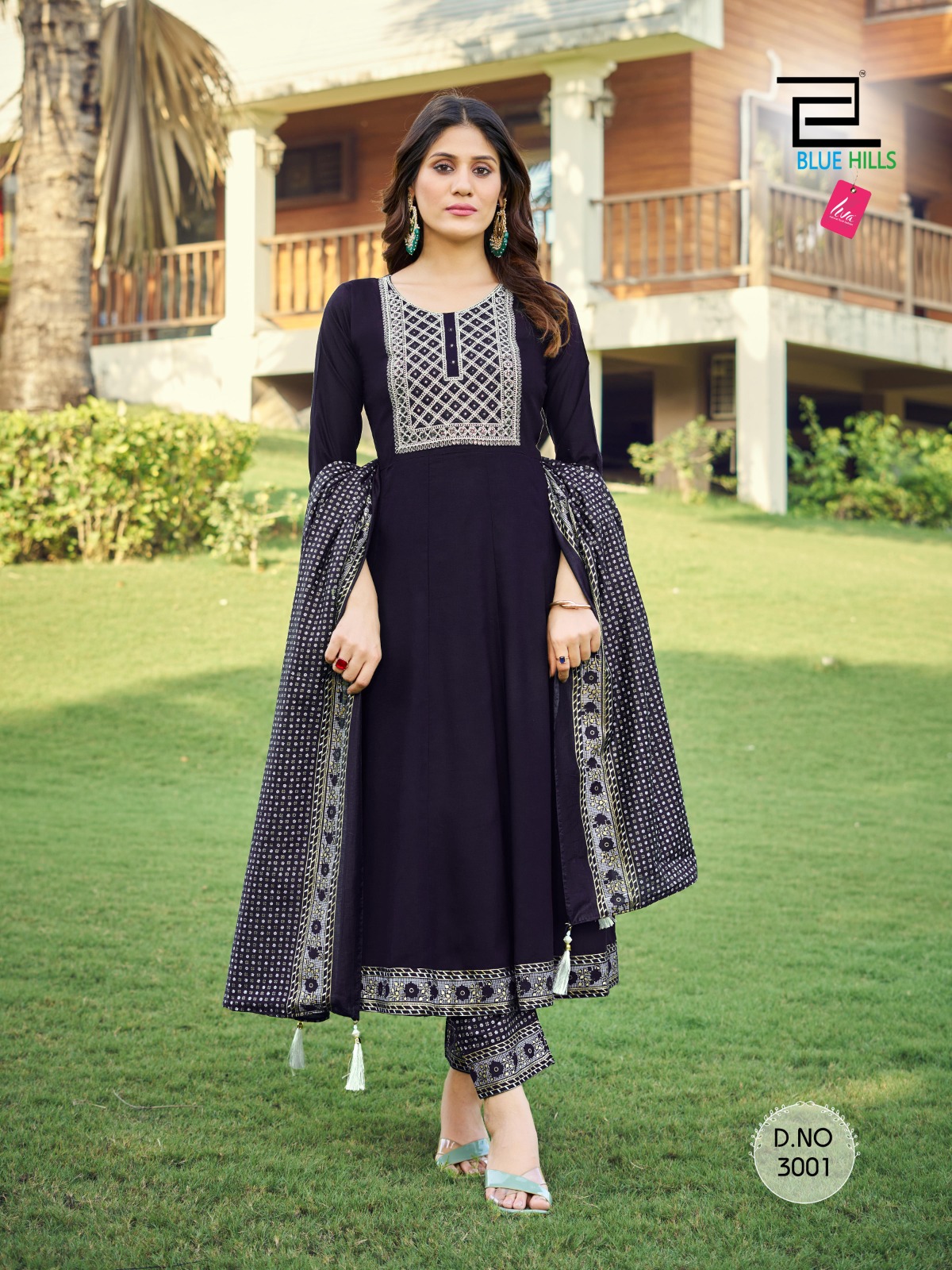 Blue Hills Jailer Vol 3 Rayon Fancy Embroidery Designer Kurti Combo Set Wholesaler Surat