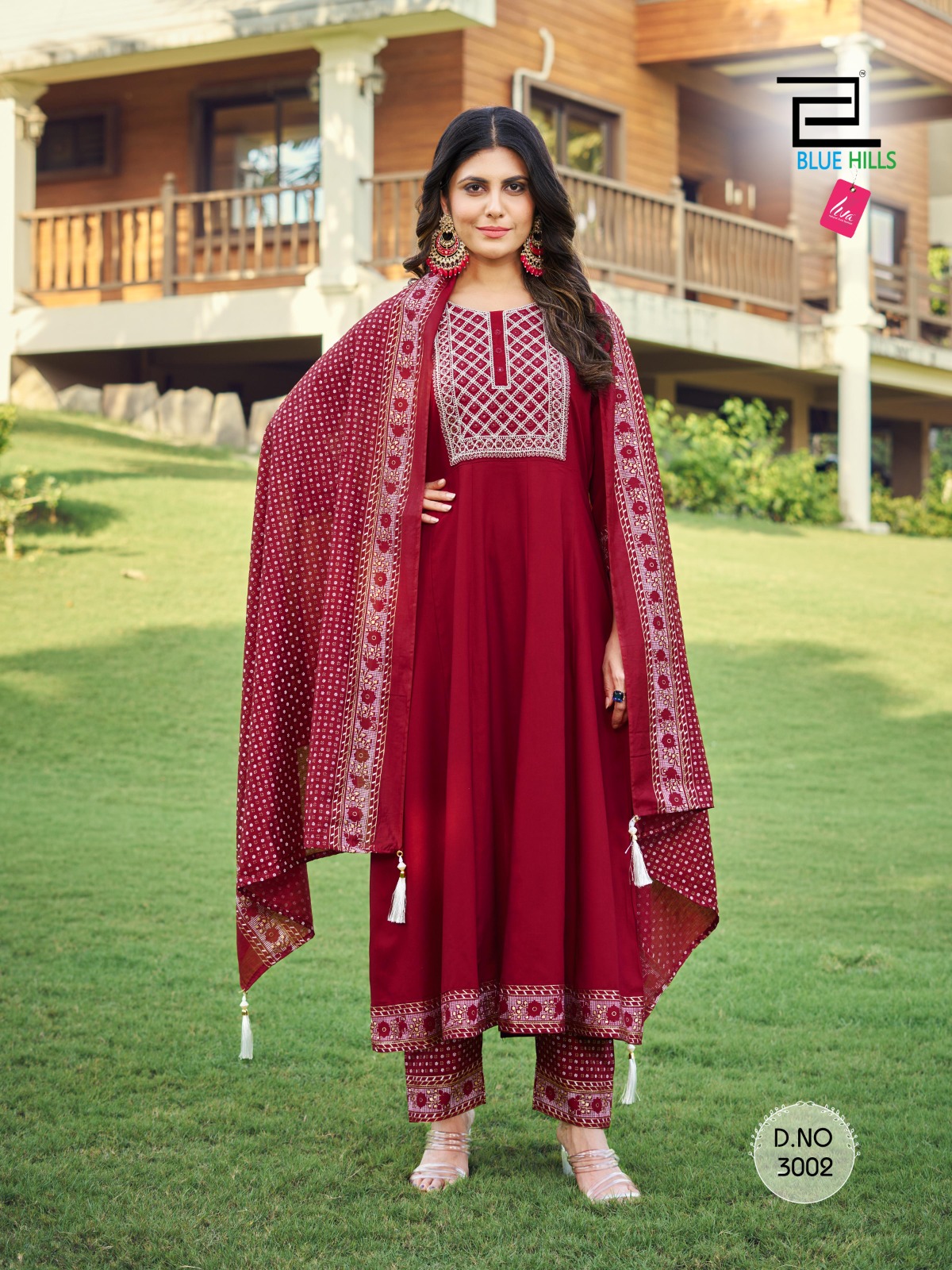 Blue Hills Jailer Vol 3 Rayon Fancy Embroidery Designer Kurti Combo Set Wholesaler Surat