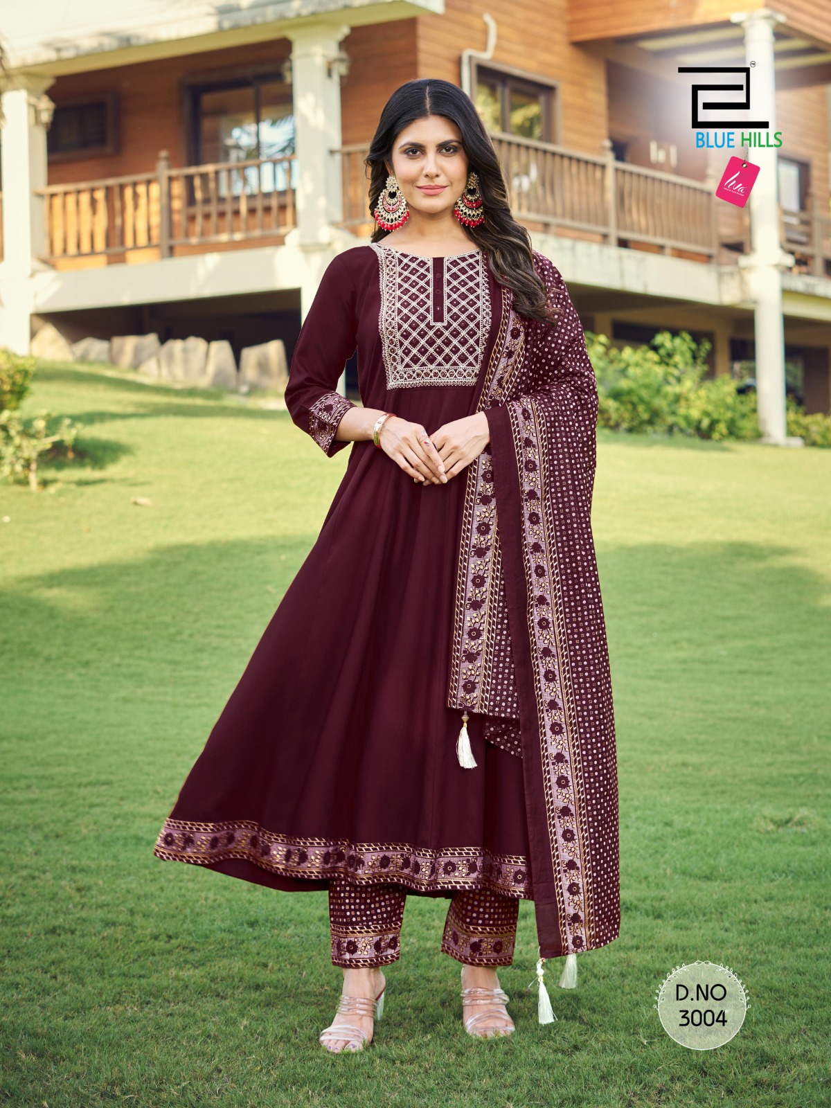 Blue Hills Jailer Vol 3 Rayon Fancy Embroidery Designer Kurti Combo Set Wholesaler Surat