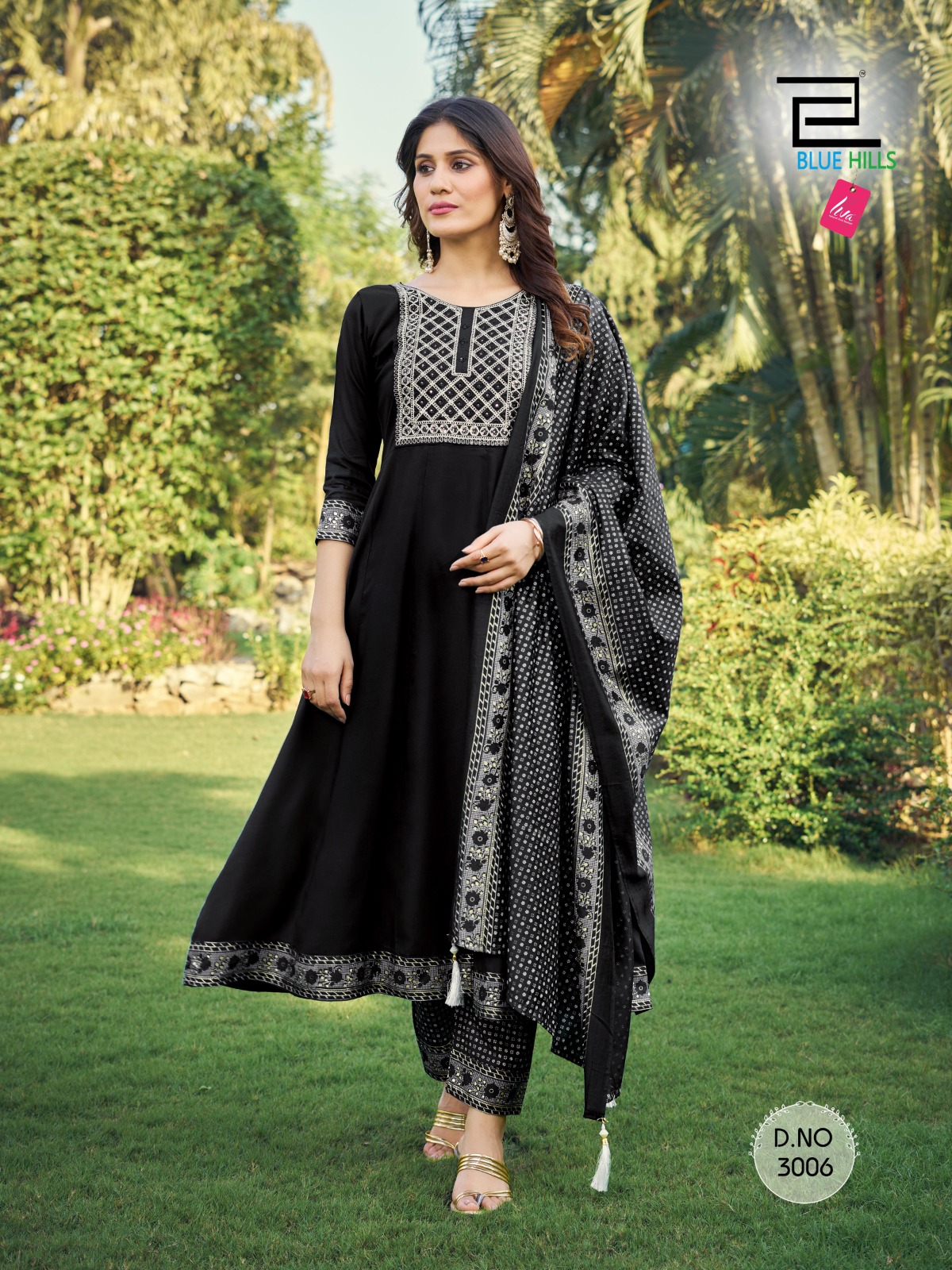 Blue Hills Jailer Vol 3 Rayon Fancy Embroidery Designer Kurti Combo Set Wholesaler Surat