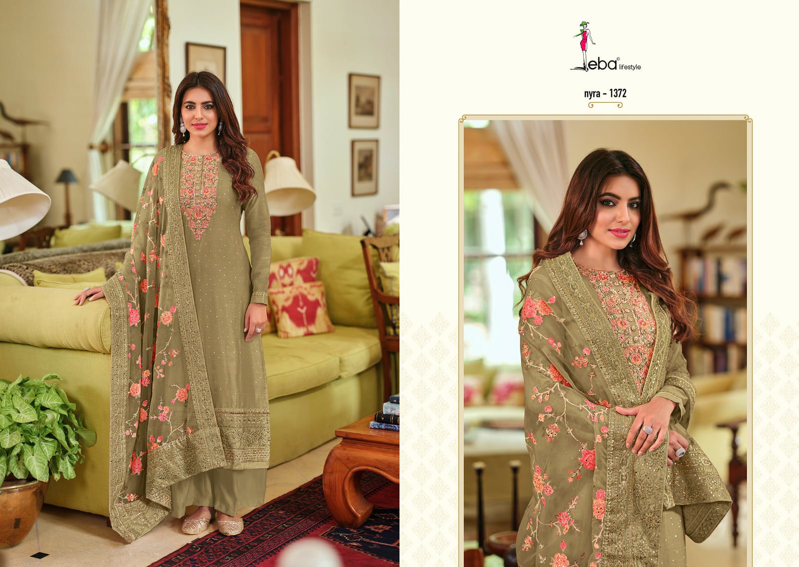 Eba Lifestyle Nyra Vol 3 Hit List Viscose Silk With Heavy Embroidery Designer Festive Wear Suits Wholesaler Surat