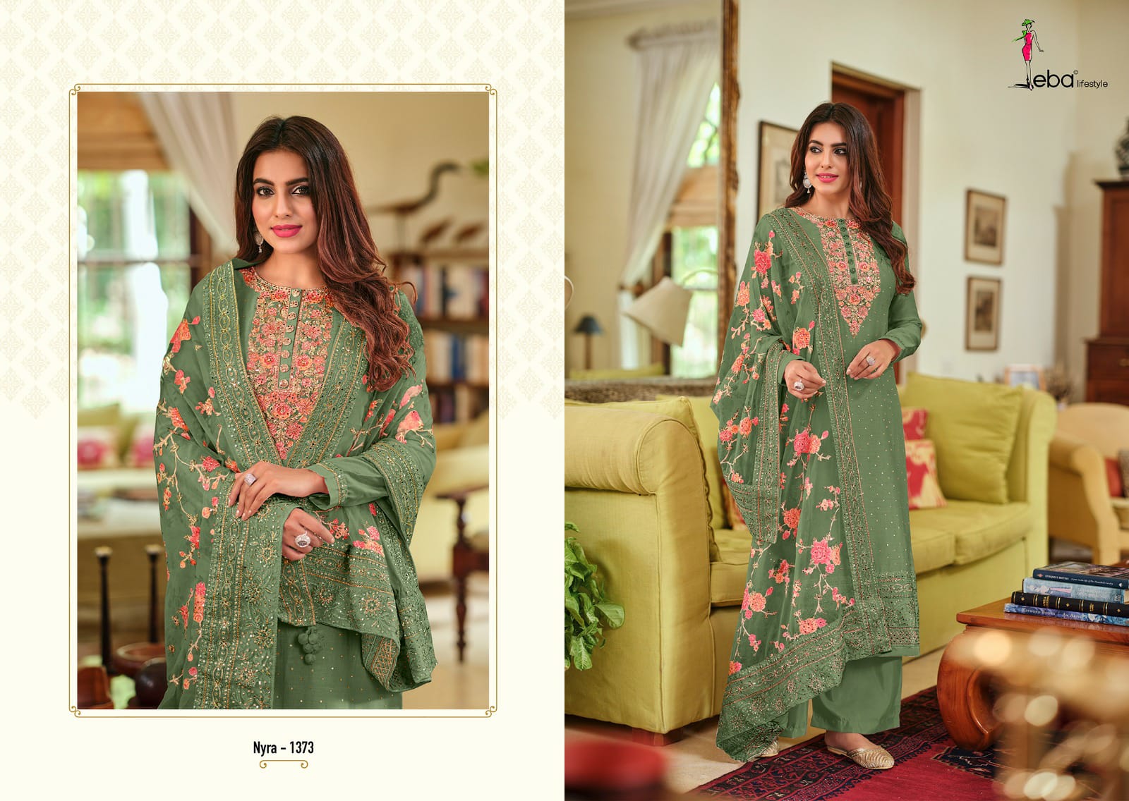 Eba Lifestyle Nyra Vol 3 Hit List Viscose Silk With Heavy Embroidery Designer Festive Wear Suits Wholesaler Surat