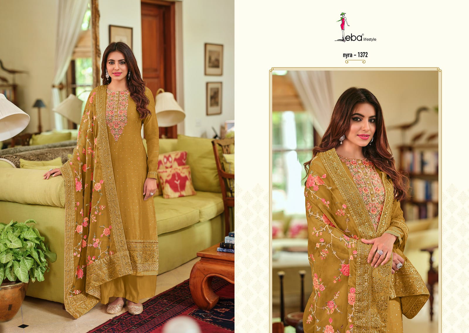 Eba Lifestyle Nyra Vol 3 Hit List Viscose Silk With Heavy Embroidery Designer Festive Wear Suits Wholesaler Surat