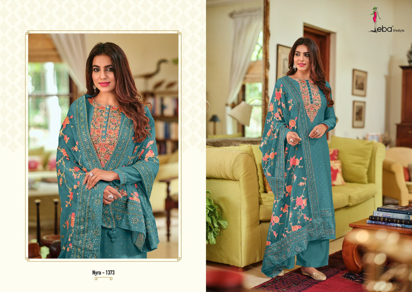 Eba Lifestyle Nyra Vol 3 Hit List Viscose Silk With Heavy Embroidery Designer Festive Wear Suits Wholesaler Surat