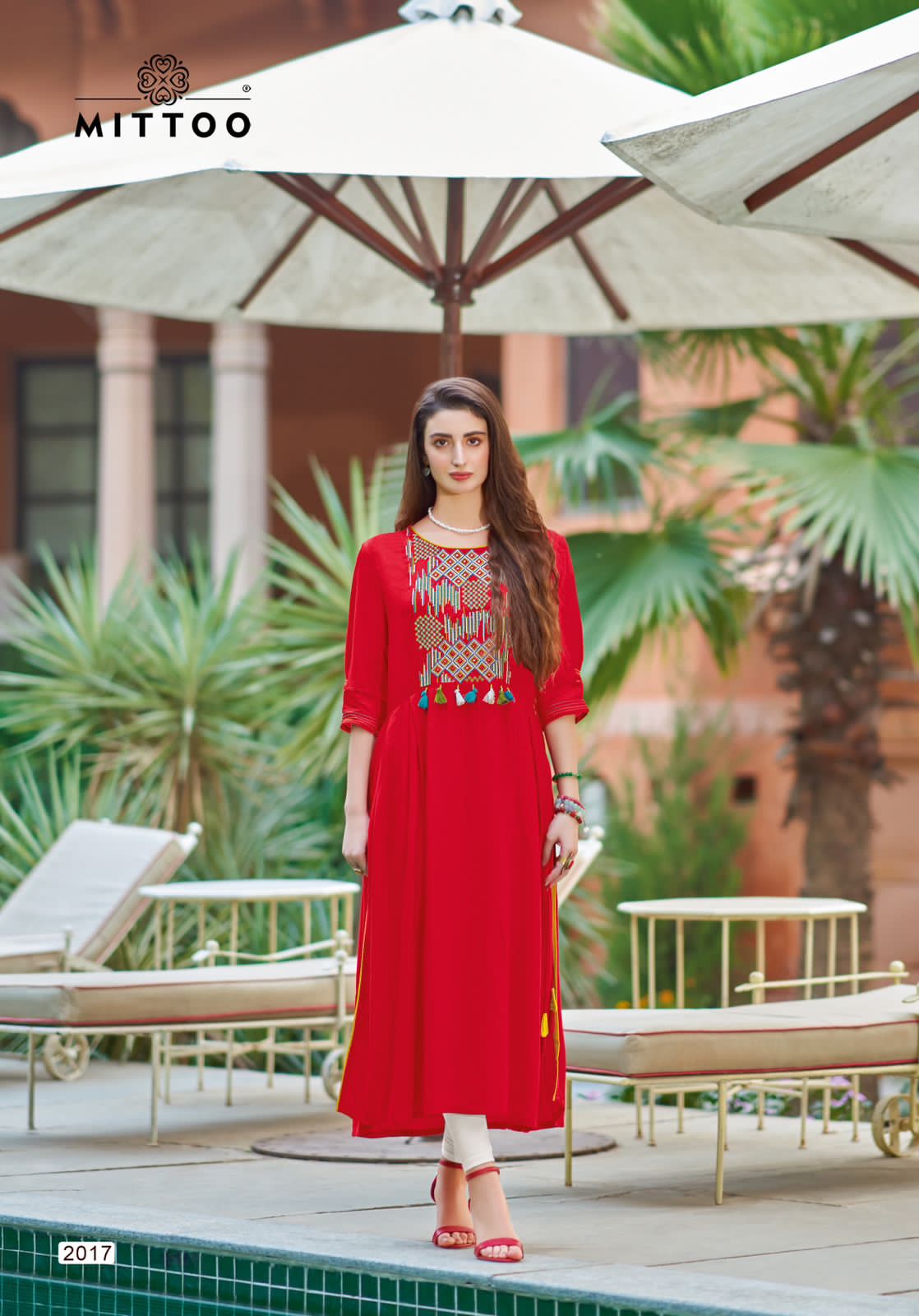 Mittoo Mullberry Rayon Embroidery Designer Fancy Kurtis For Woman At Best Wholesaler Surat