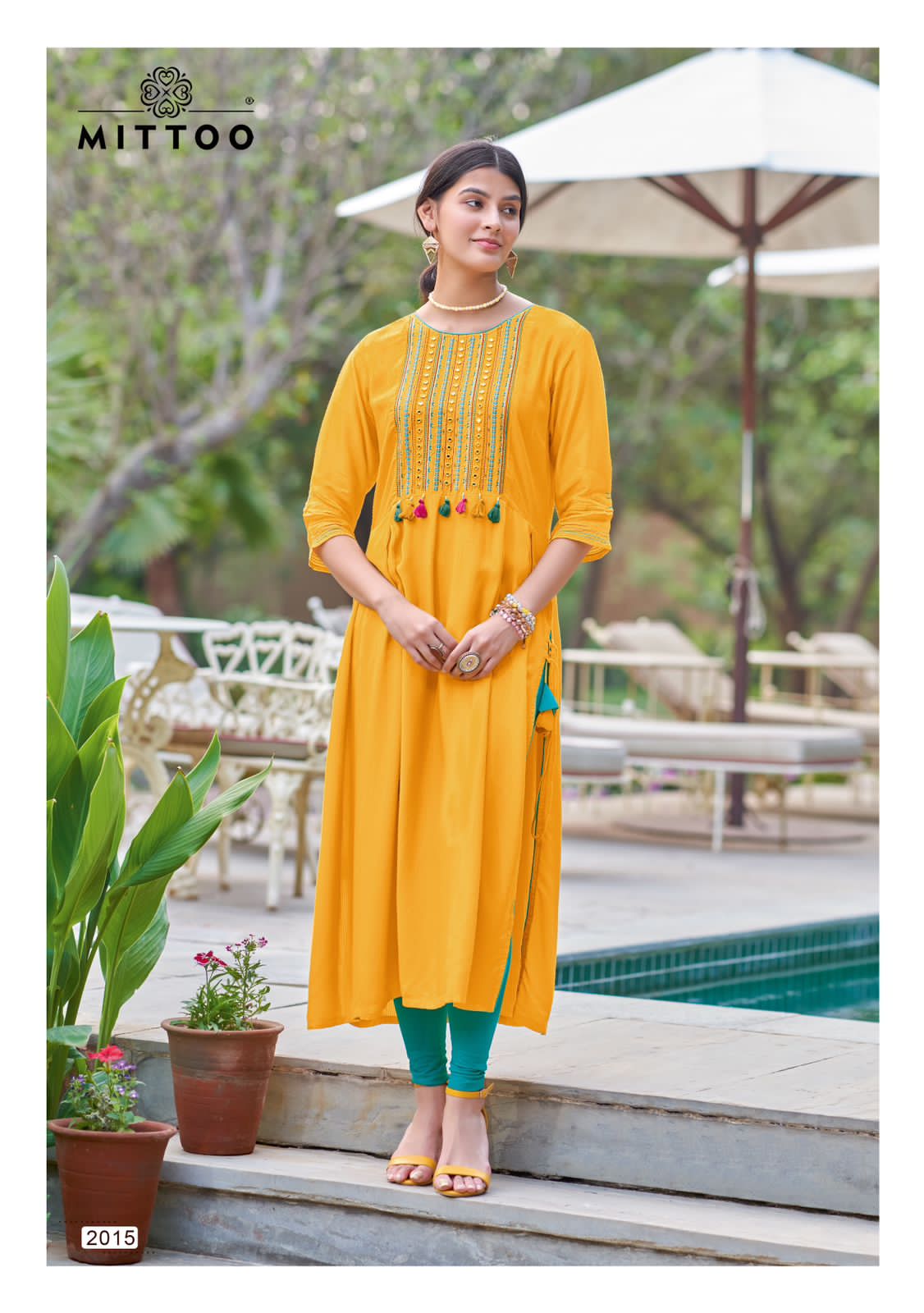 Mittoo Mullberry Rayon Embroidery Designer Fancy Kurtis For Woman At Best Wholesaler Surat