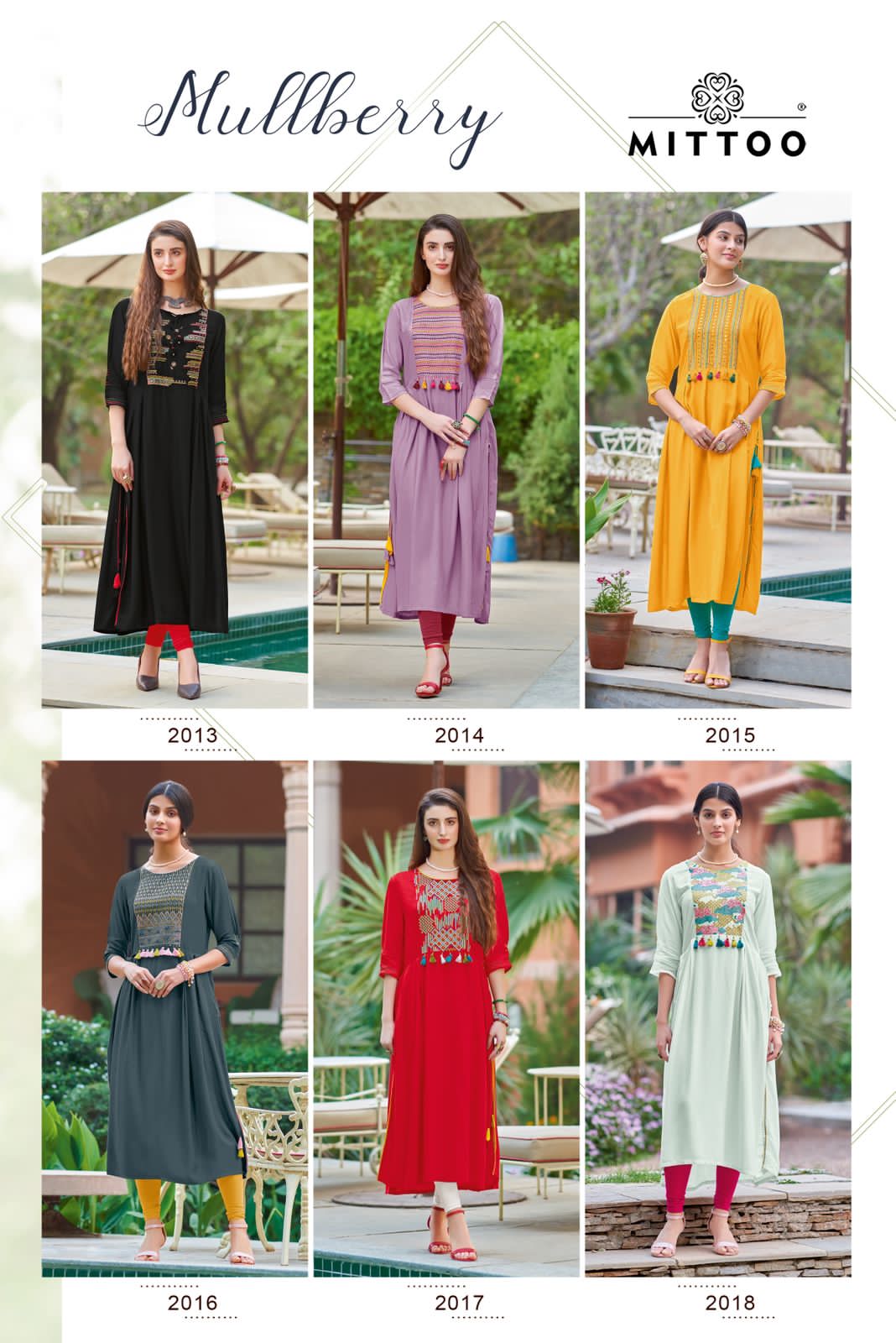 Mittoo Mullberry Rayon Embroidery Designer Fancy Kurtis For Woman At Best Wholesaler Surat