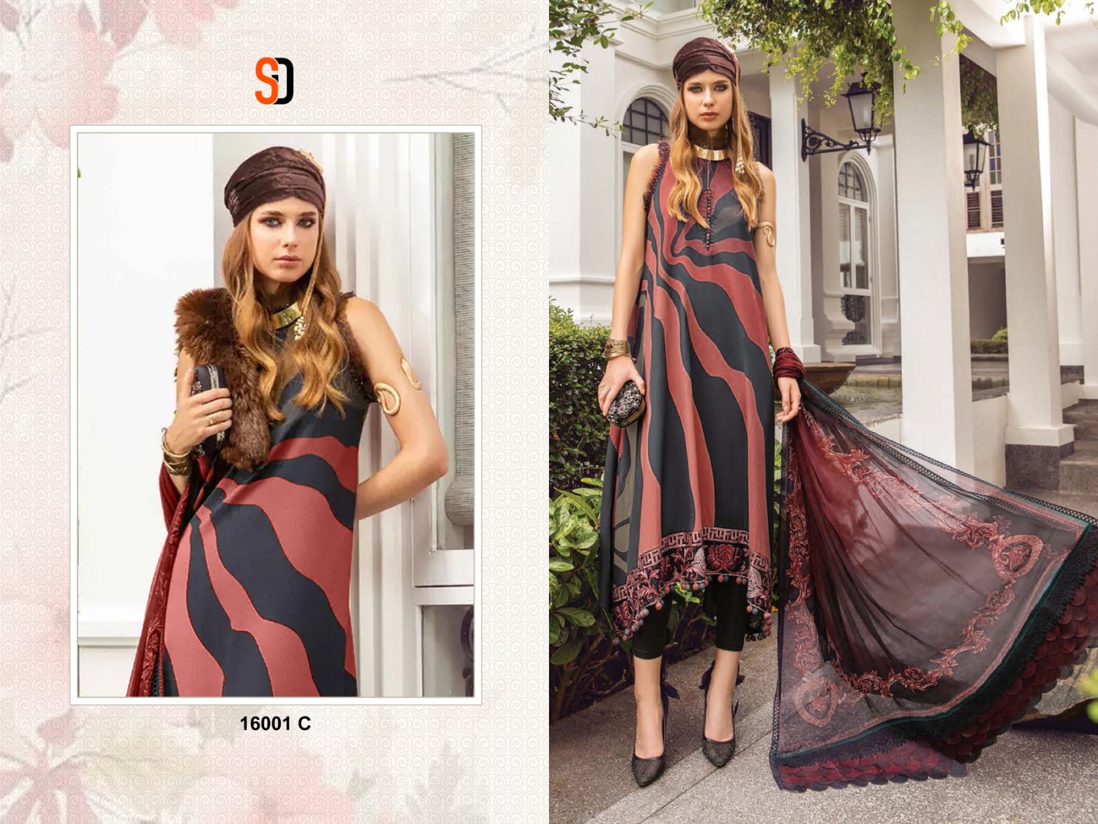 Sharaddha Designer M Print Colors Vol 16 Lawn Cotton Printed With Patch Embroidery Work Suits Wholesaler Surat