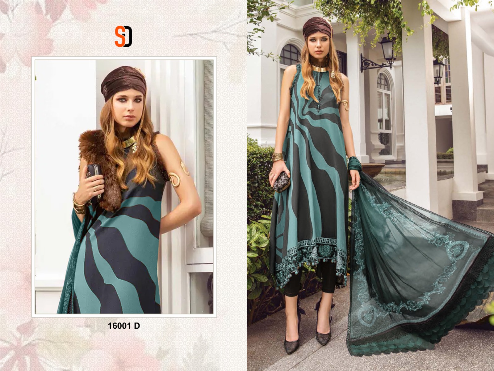 Sharaddha Designer M Print Colors Vol 16 Lawn Cotton Printed With Patch Embroidery Work Suits Wholesaler Surat
