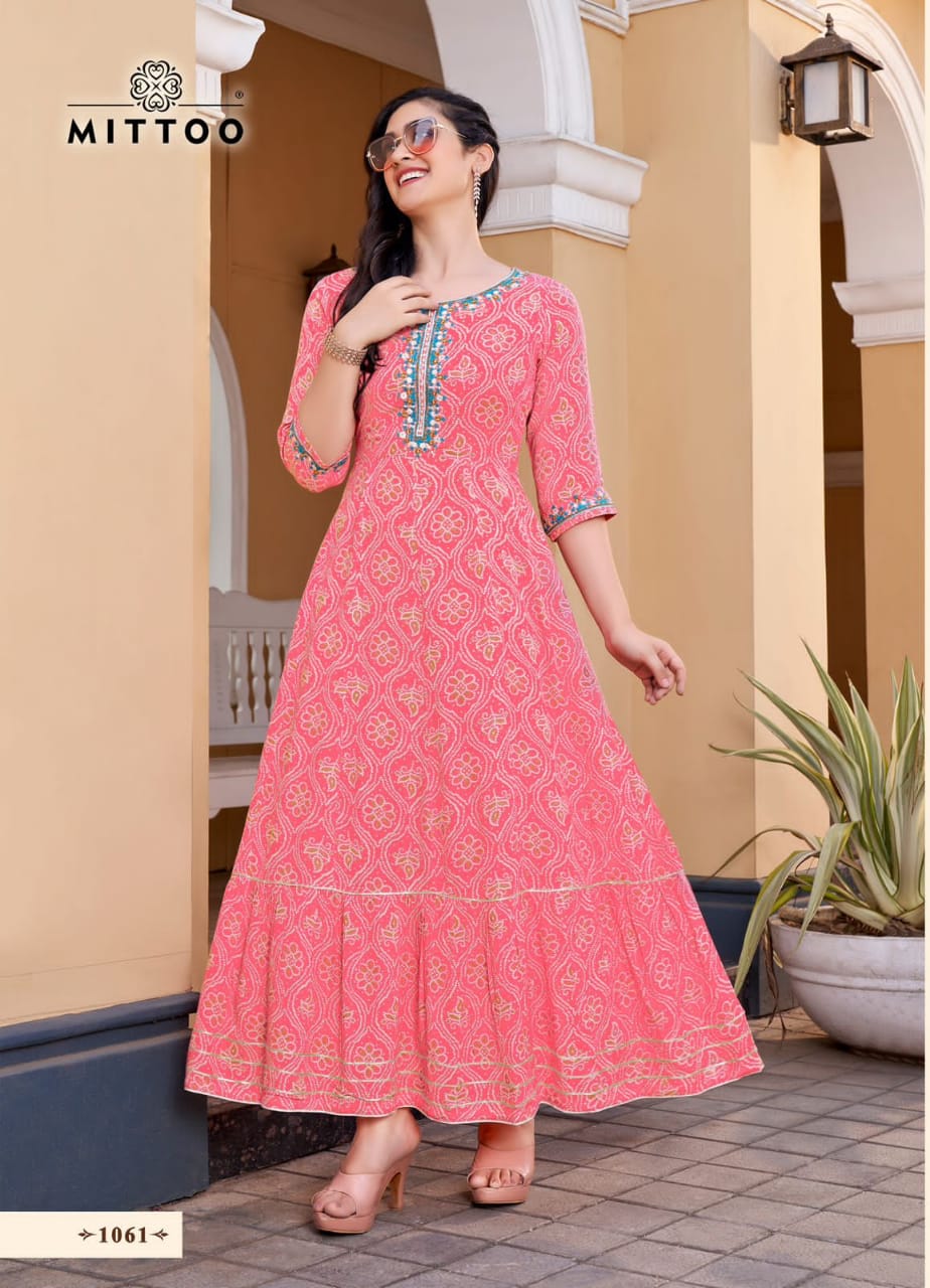 MITTOO BINDI VOL 2 RAYON FANCY WEAR GOWN