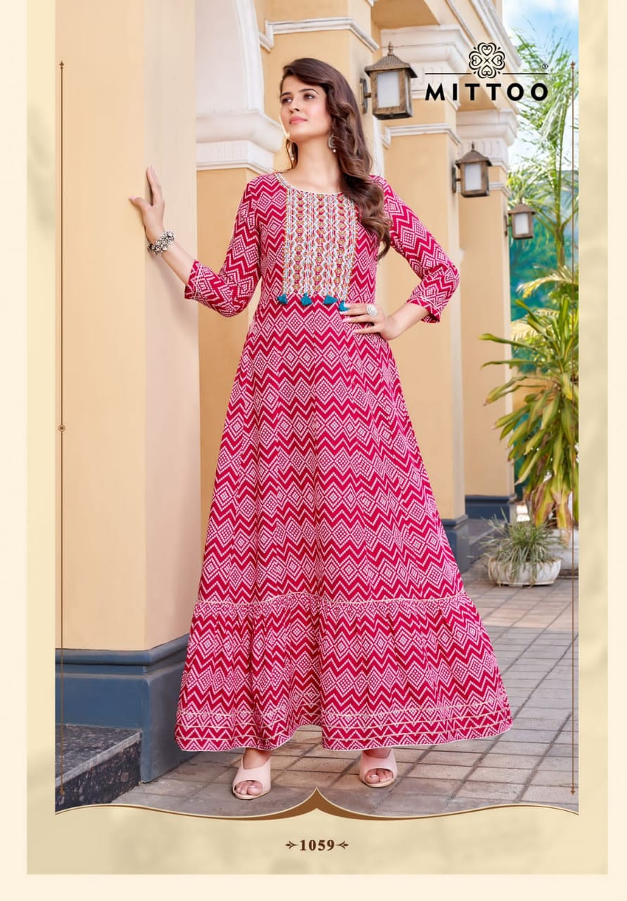 MITTOO BINDI VOL 2 RAYON FANCY WEAR GOWN