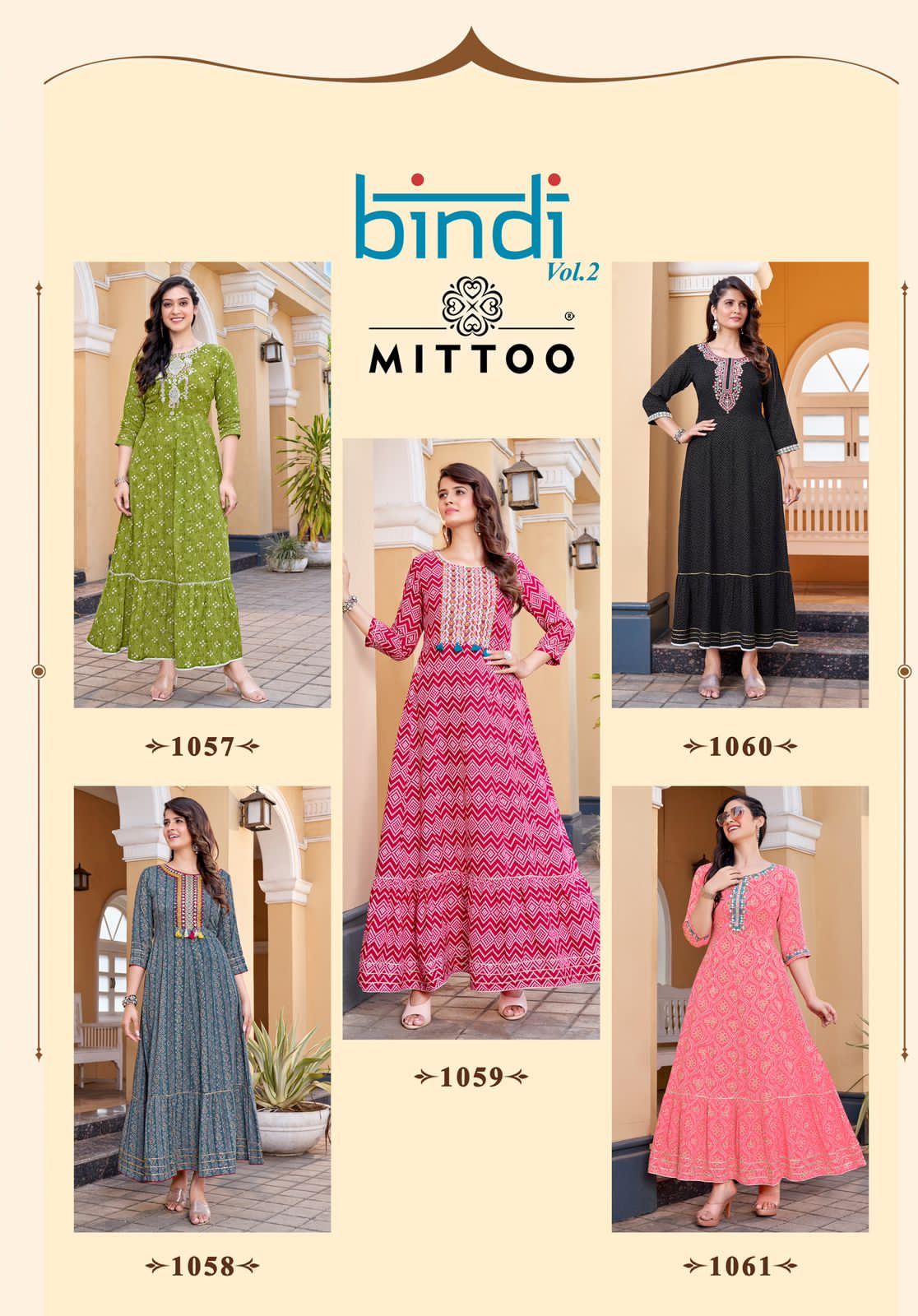 MITTOO BINDI VOL 2 RAYON FANCY WEAR GOWN