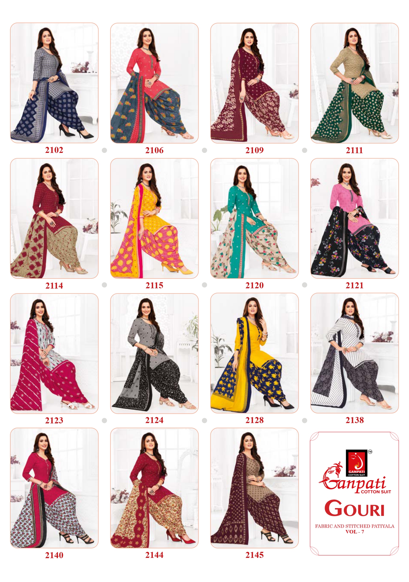 GANPATI GOURI VOL 7 PATIYALA SUITS