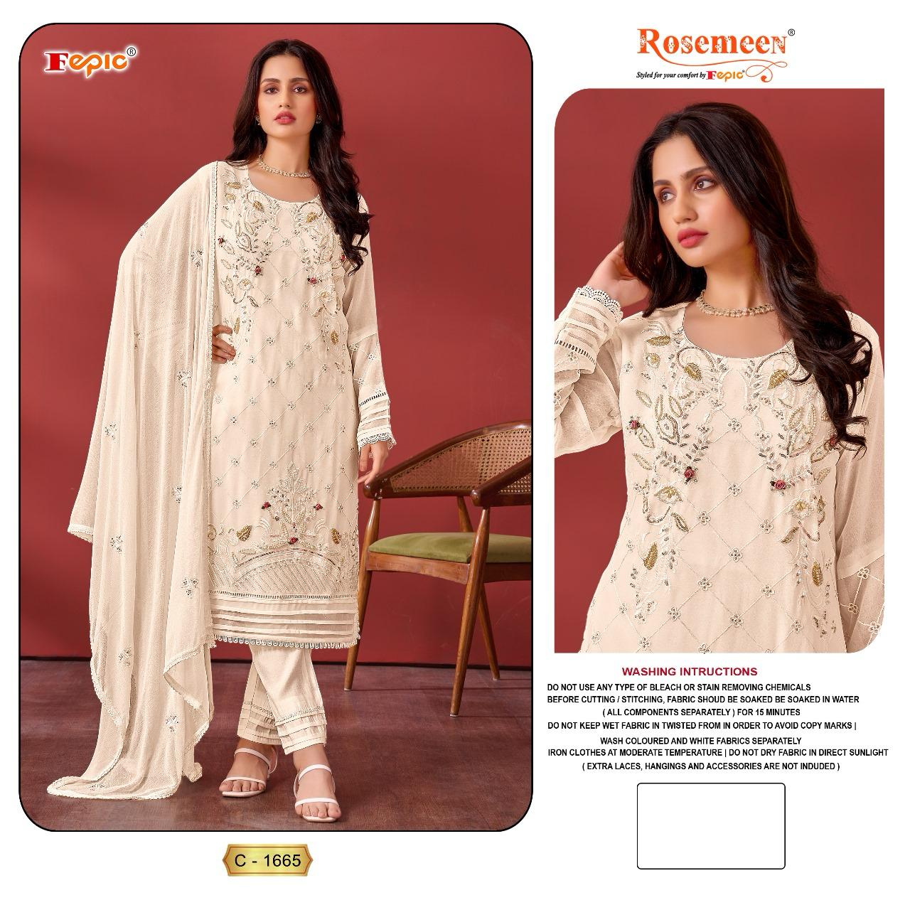 FEPIC ROSEMEEN C 1665 PAKISTANI SUITS 