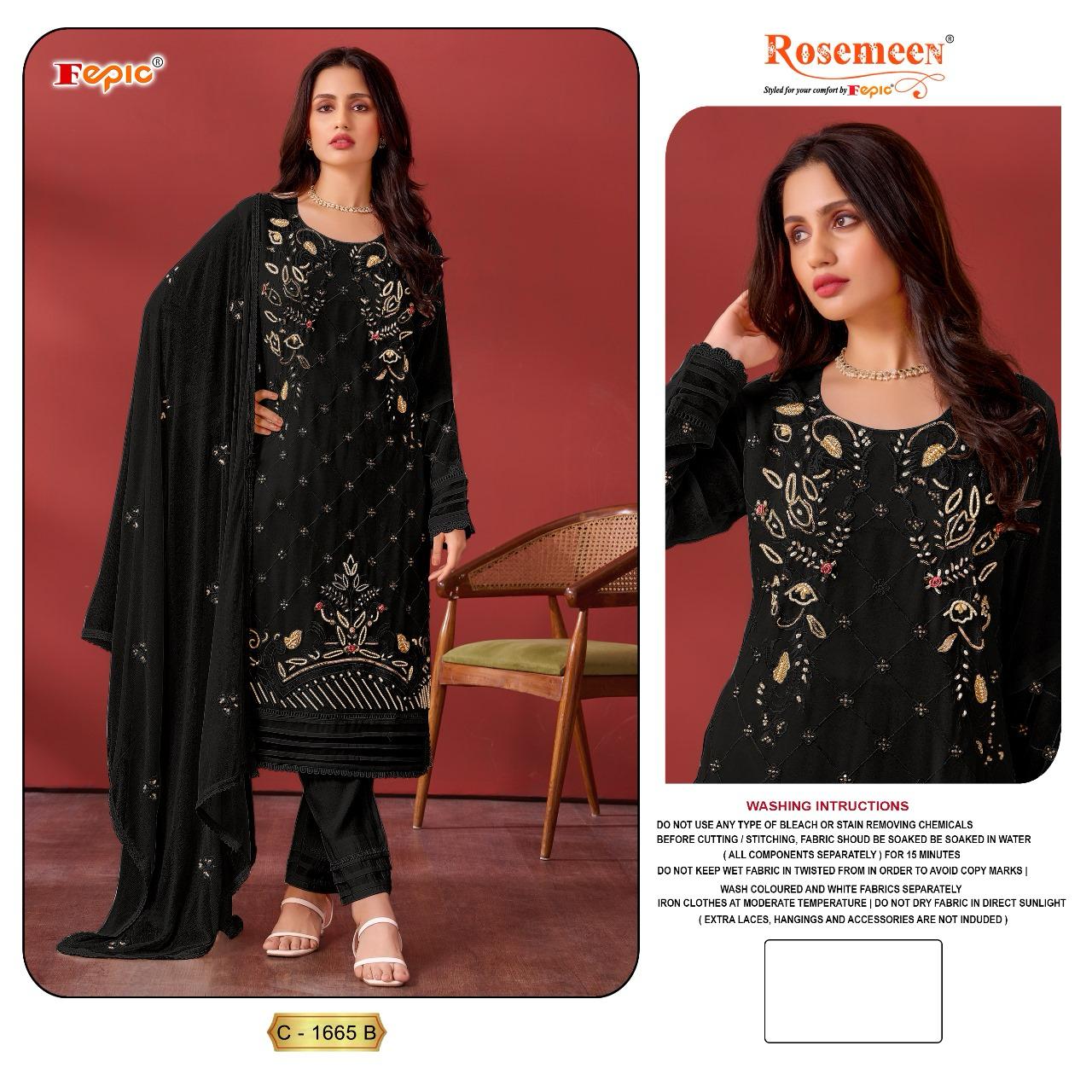 FEPIC ROSEMEEN C 1665 PAKISTANI SUITS 