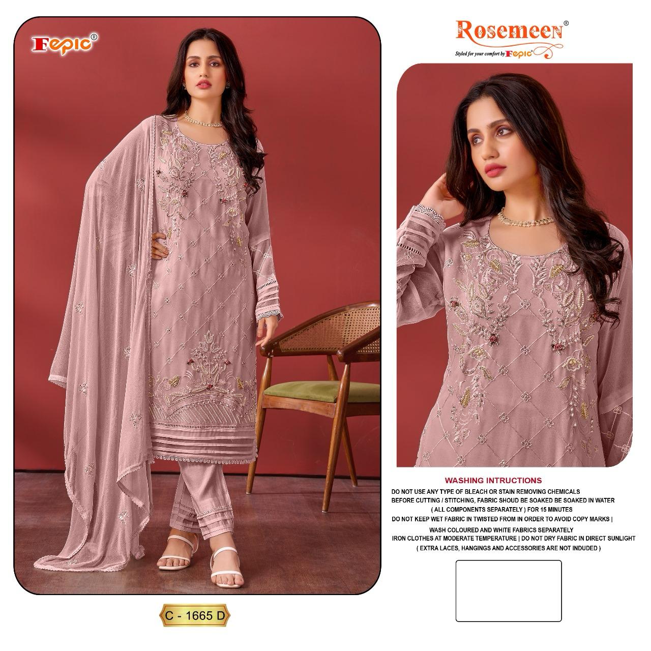 FEPIC ROSEMEEN C 1665 PAKISTANI SUITS 