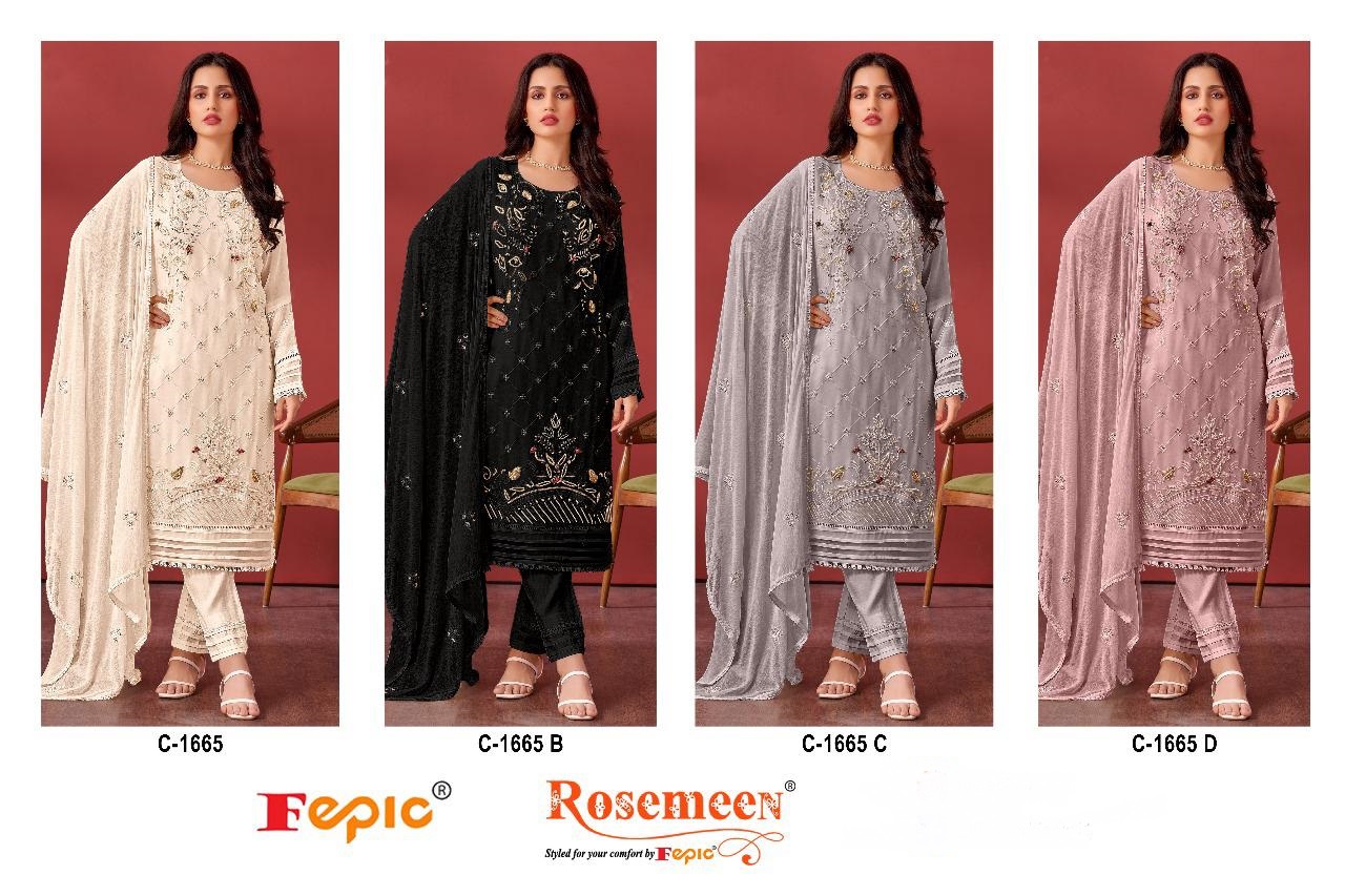 FEPIC ROSEMEEN C 1665 PAKISTANI SUITS 