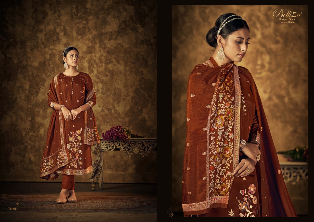 BELLIZA DESIGNER STUDIO SAARANG DOLA JACQUARD DESIGNER 