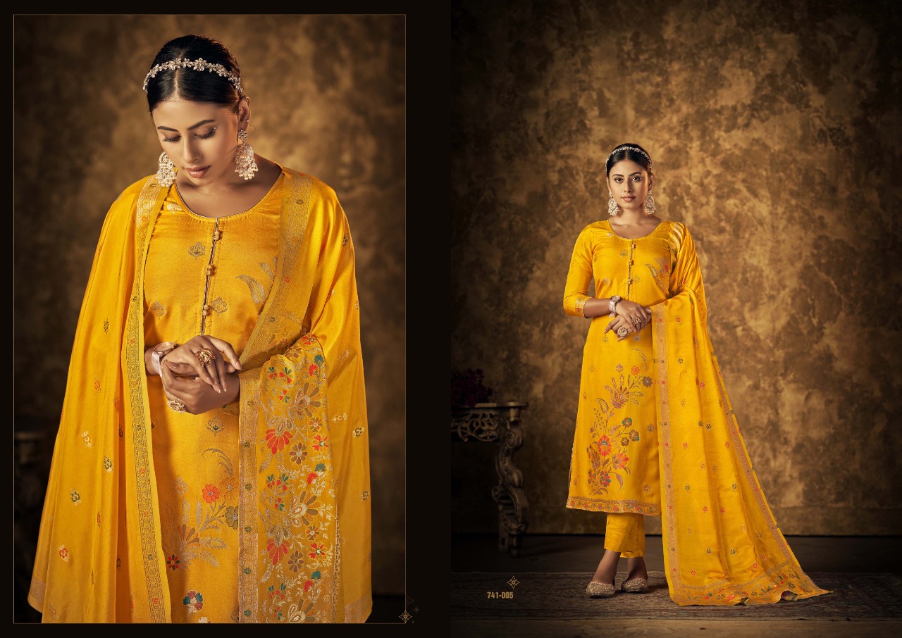 BELLIZA DESIGNER STUDIO SAARANG DOLA JACQUARD DESIGNER 
