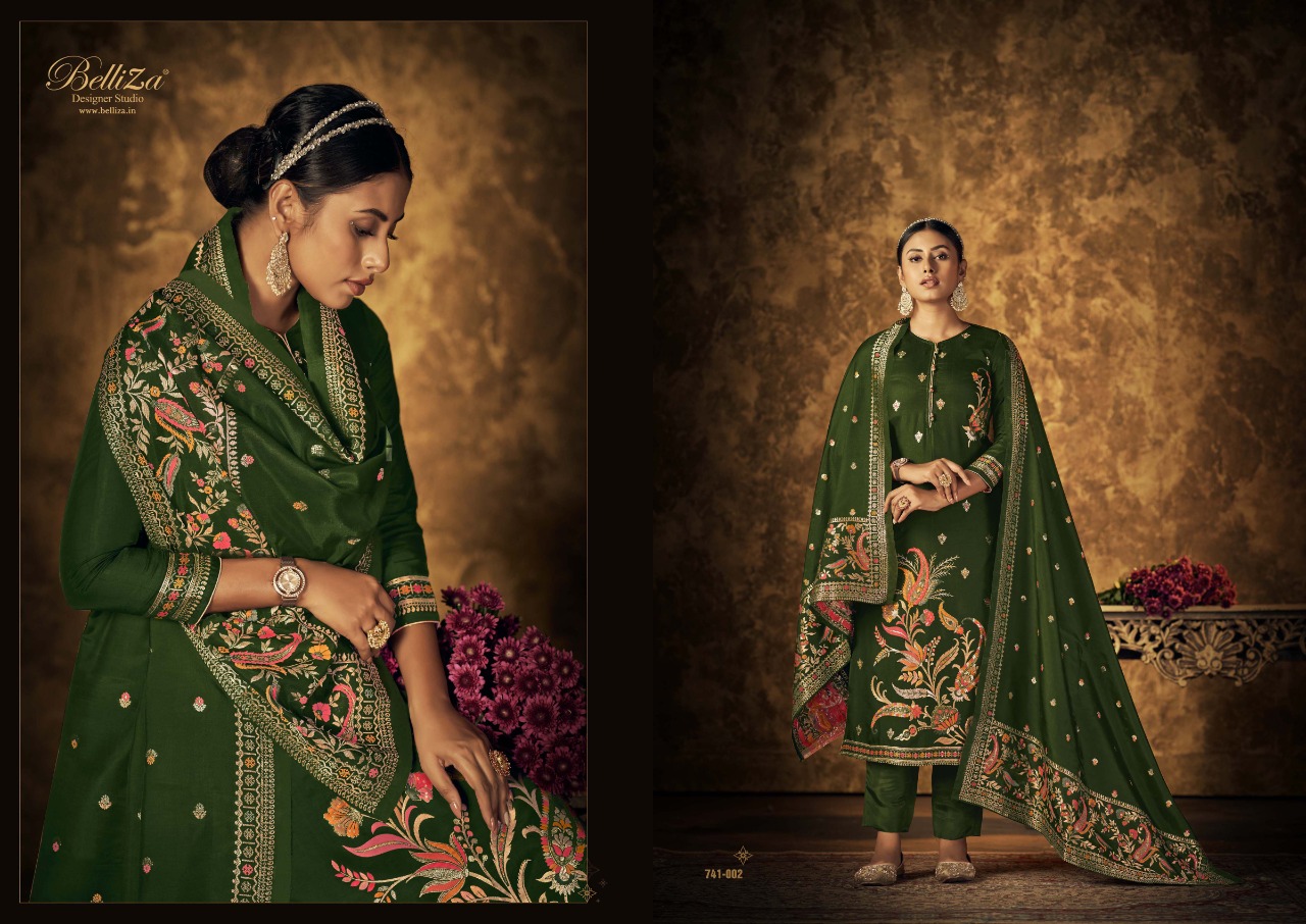 BELLIZA DESIGNER STUDIO SAARANG DOLA JACQUARD DESIGNER 