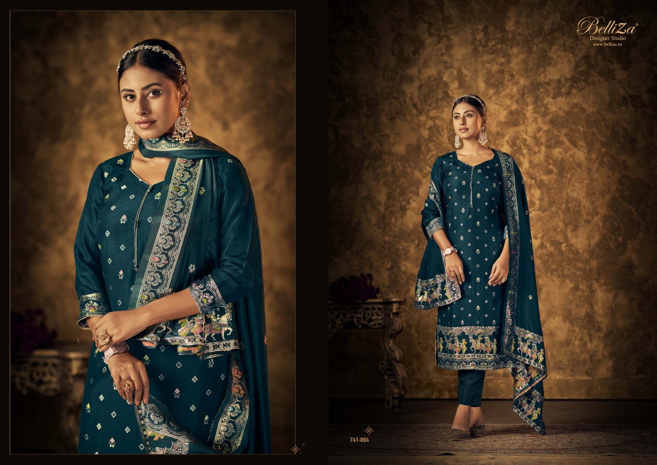 BELLIZA DESIGNER STUDIO SAARANG DOLA JACQUARD DESIGNER 