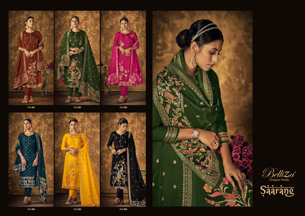 BELLIZA DESIGNER STUDIO SAARANG DOLA JACQUARD DESIGNER 