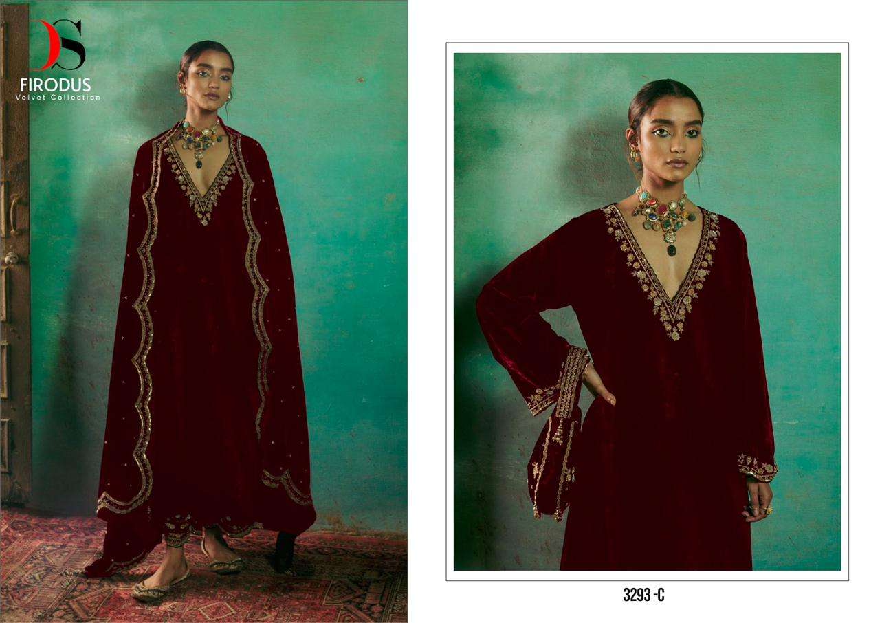 DEEPSY SUITS FIRDOUS D NO 3293 VELVET SUITS 