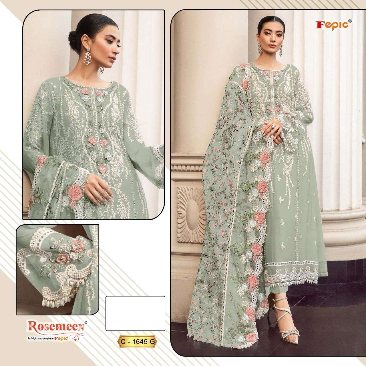 FEPIC ROSEMEEN 1645 PAKISTANI SUITS