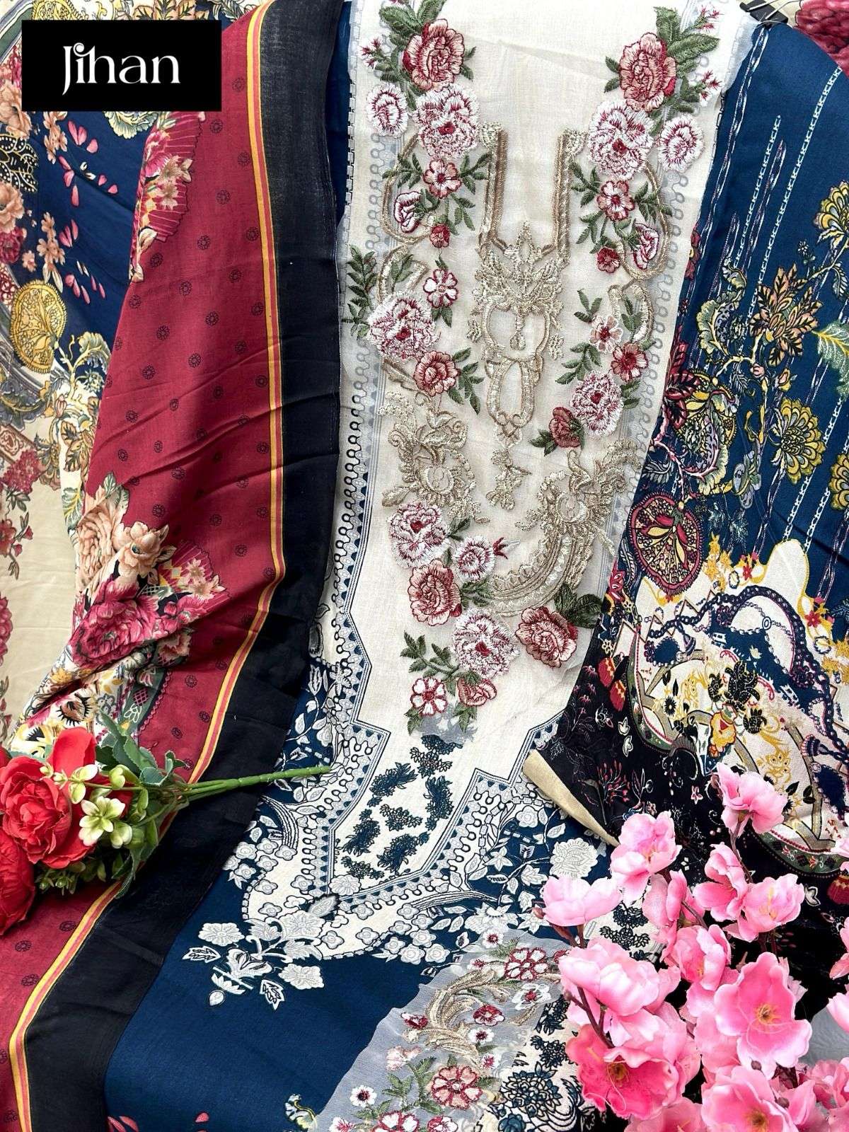 JIHAN AYZAL FIRDOUS COLLECTION COTTON SALWAR KAMEEZ 