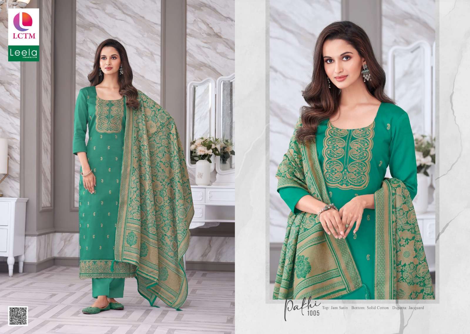 LEELA PAKHI DESIGNER JAM SATIN SUITS 