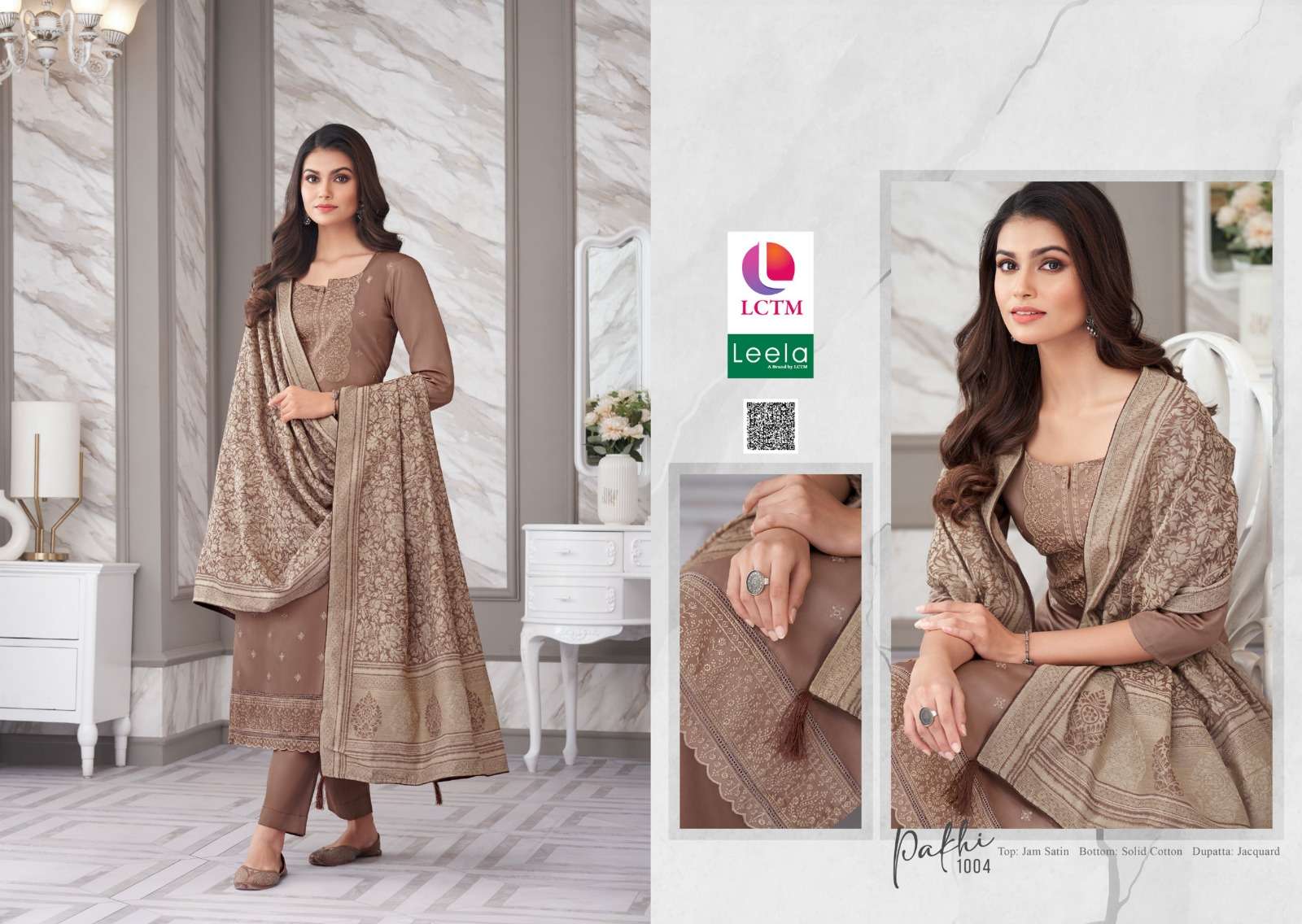 LEELA PAKHI DESIGNER JAM SATIN SUITS 