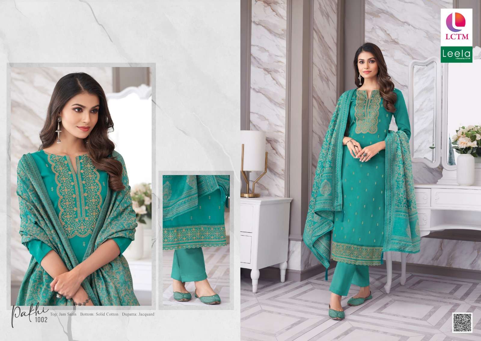 LEELA PAKHI DESIGNER JAM SATIN SUITS 