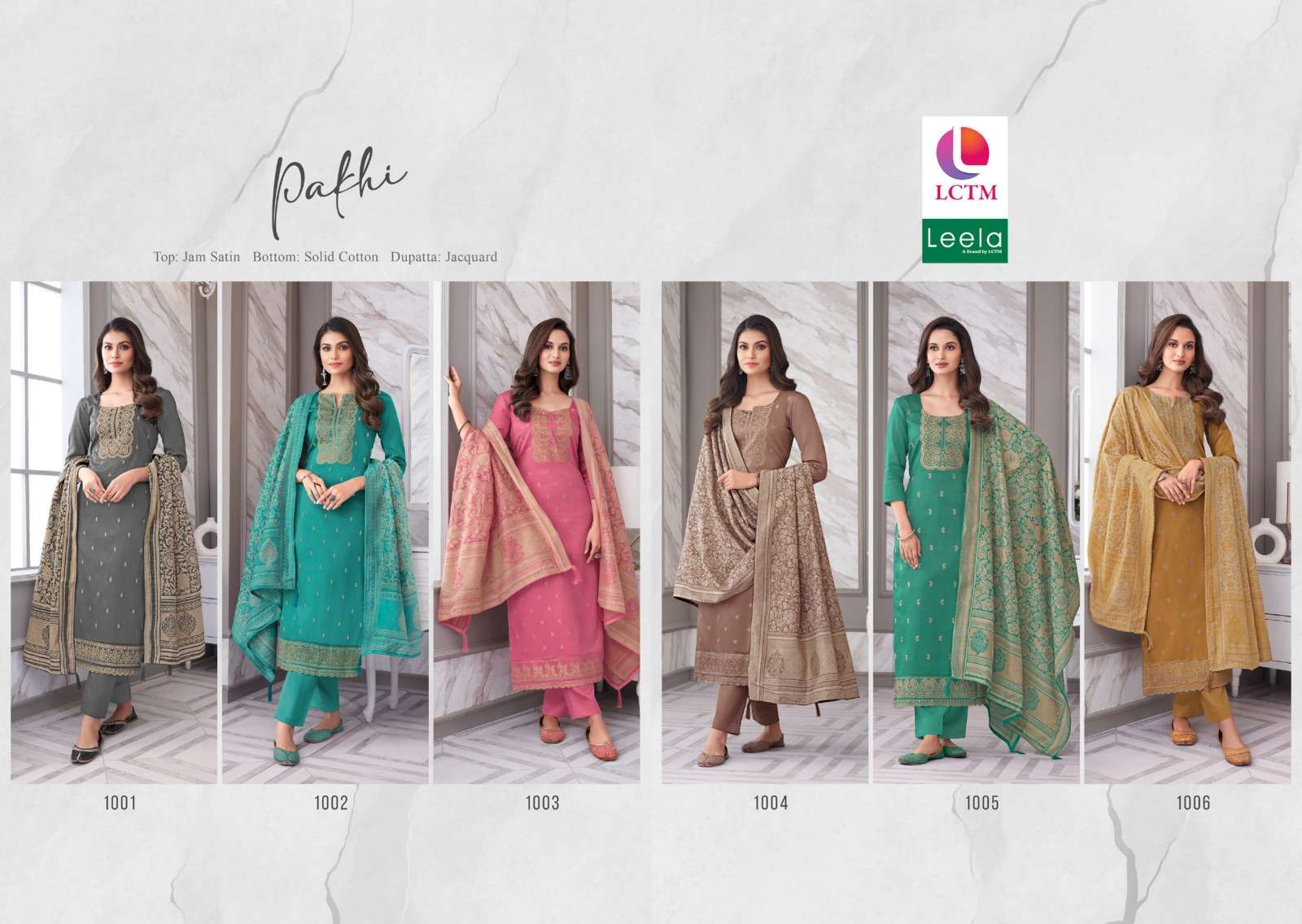 LEELA PAKHI DESIGNER JAM SATIN SUITS 