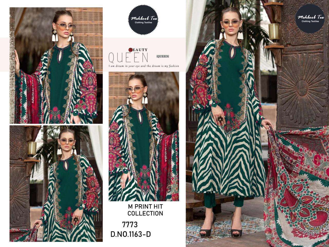 MEHBOOB TEX M PRINT HIT COLLECTION D NO 1163 COTTON SALWAR KAMEEZ 